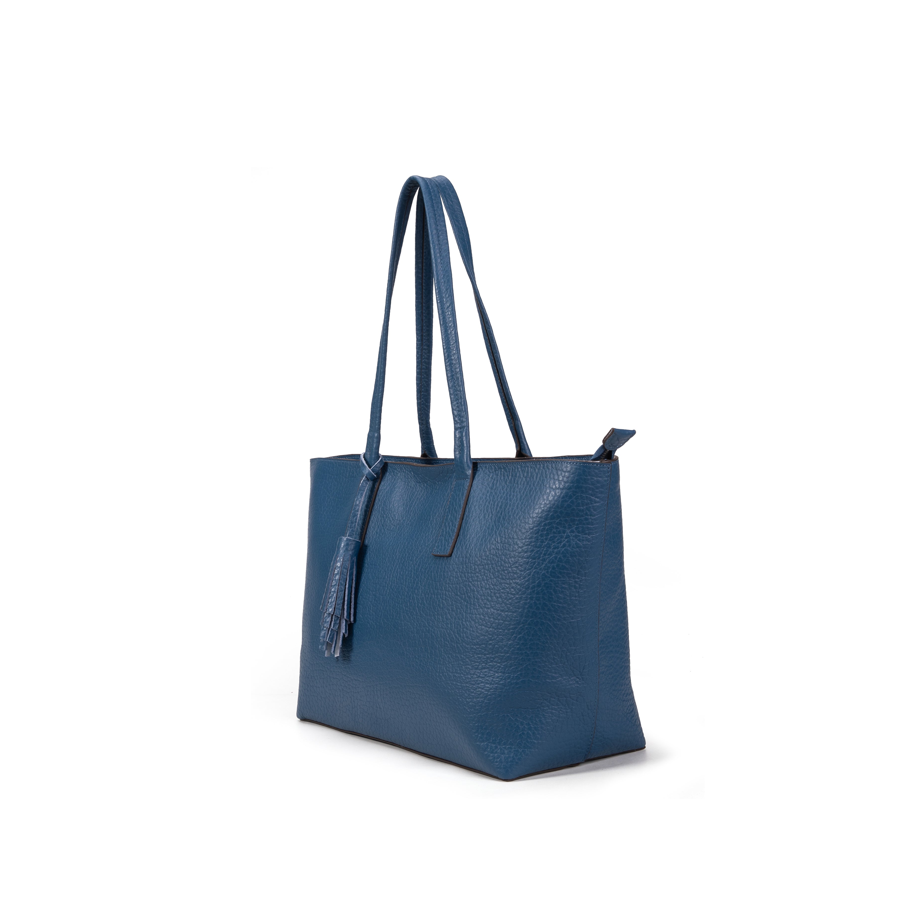 kate-lee-esmeralda-sac-cabas-cuir-bleu-grain image 2
