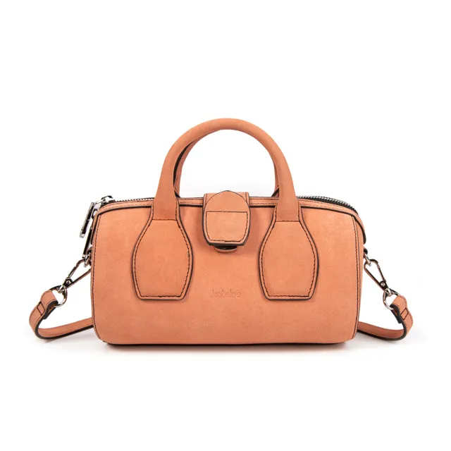 kate-lee-m-frola-v-sac-bowling-rose-corail-velours image 1