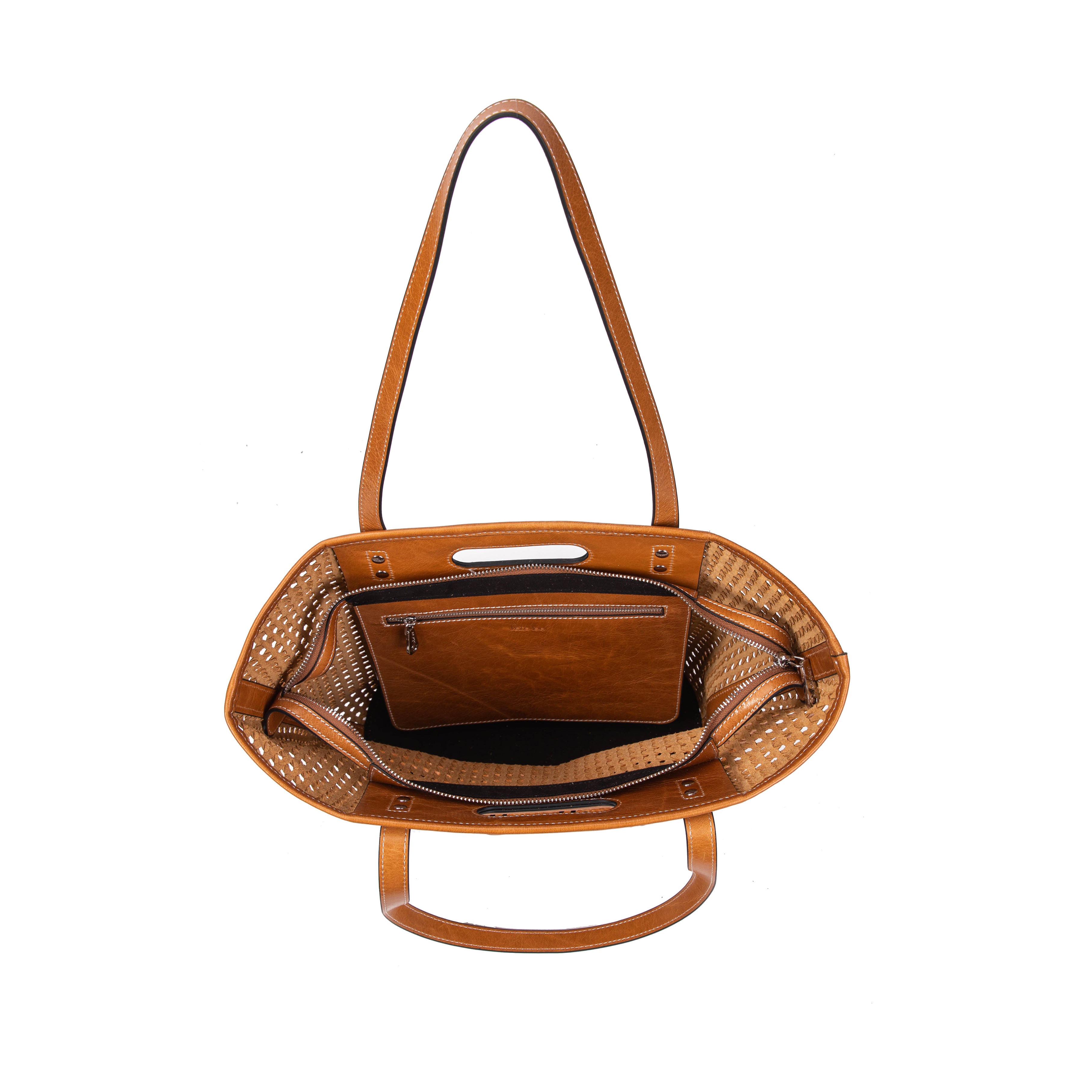 kate-lee-ofine-sac-cabas-cuir-vachette-tress-e image 3