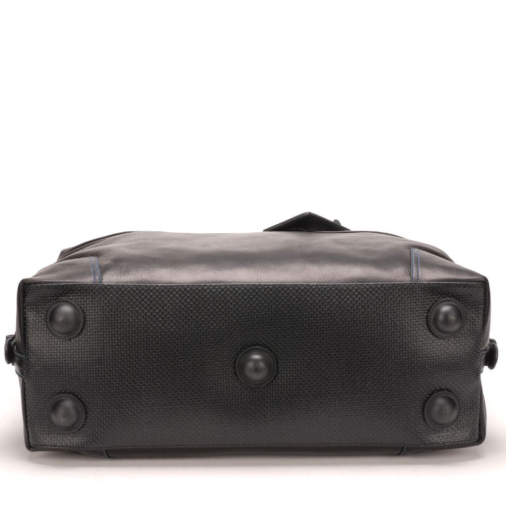 arthur-et-aston-pablo-sac-de-voyage-cuir-plong-noir-fil-bleu image 8
