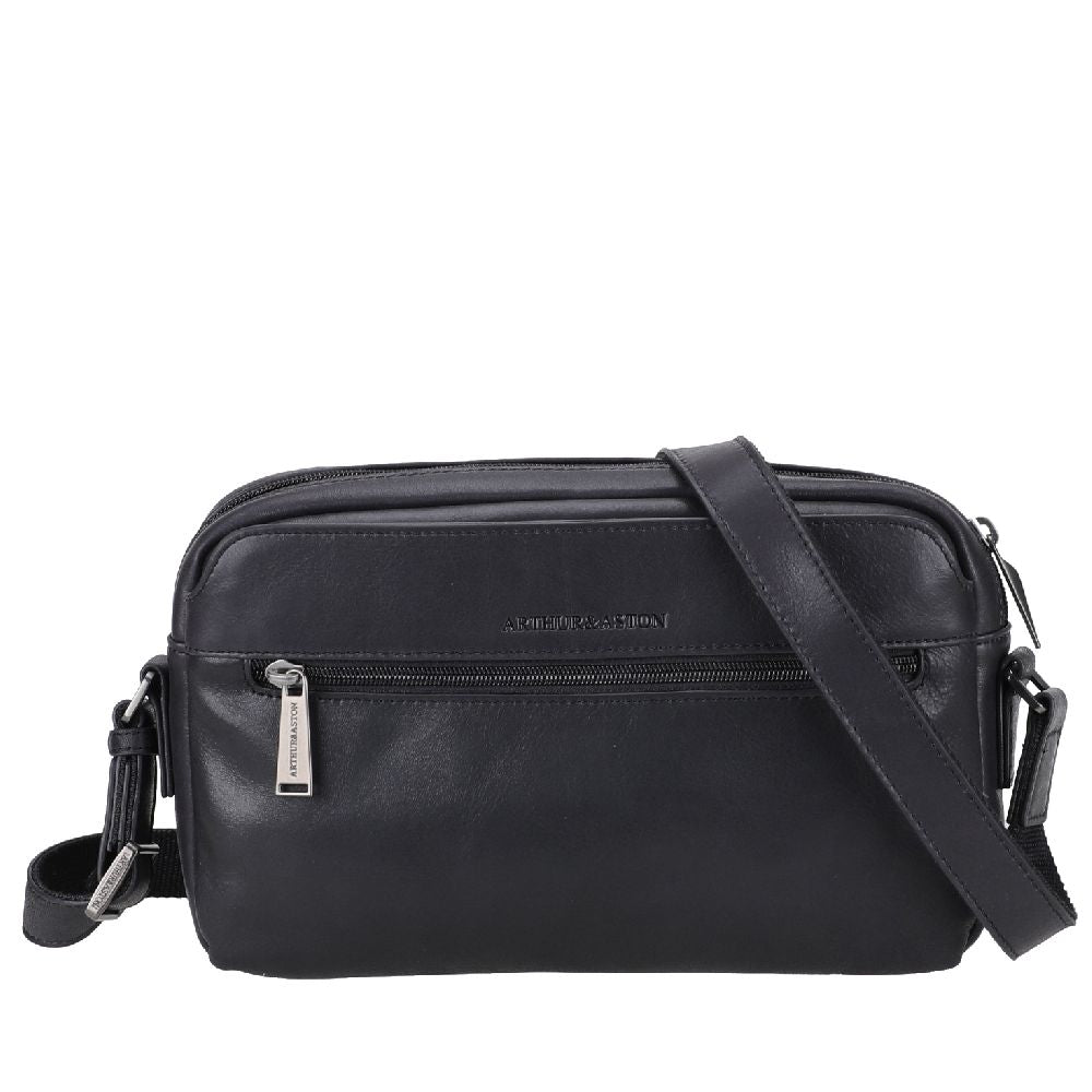 arthur-et-aston-cosmo-besace-cuir-noir image 1