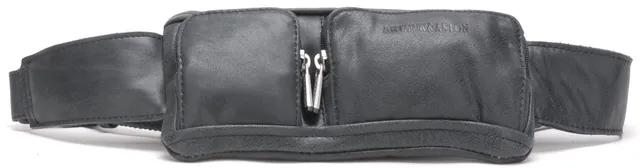 arthur-et-aston-cristiano-banane-cuir-noir-homme image 1