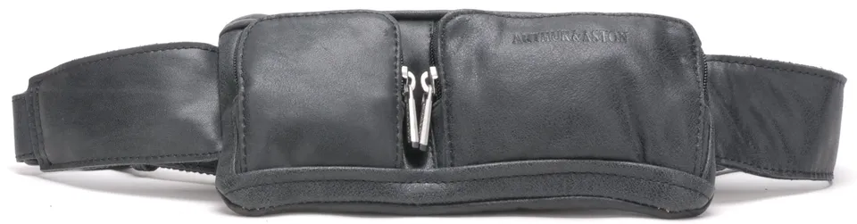 arthur-et-aston-cristiano-banane-cuir-noir-homme image 1