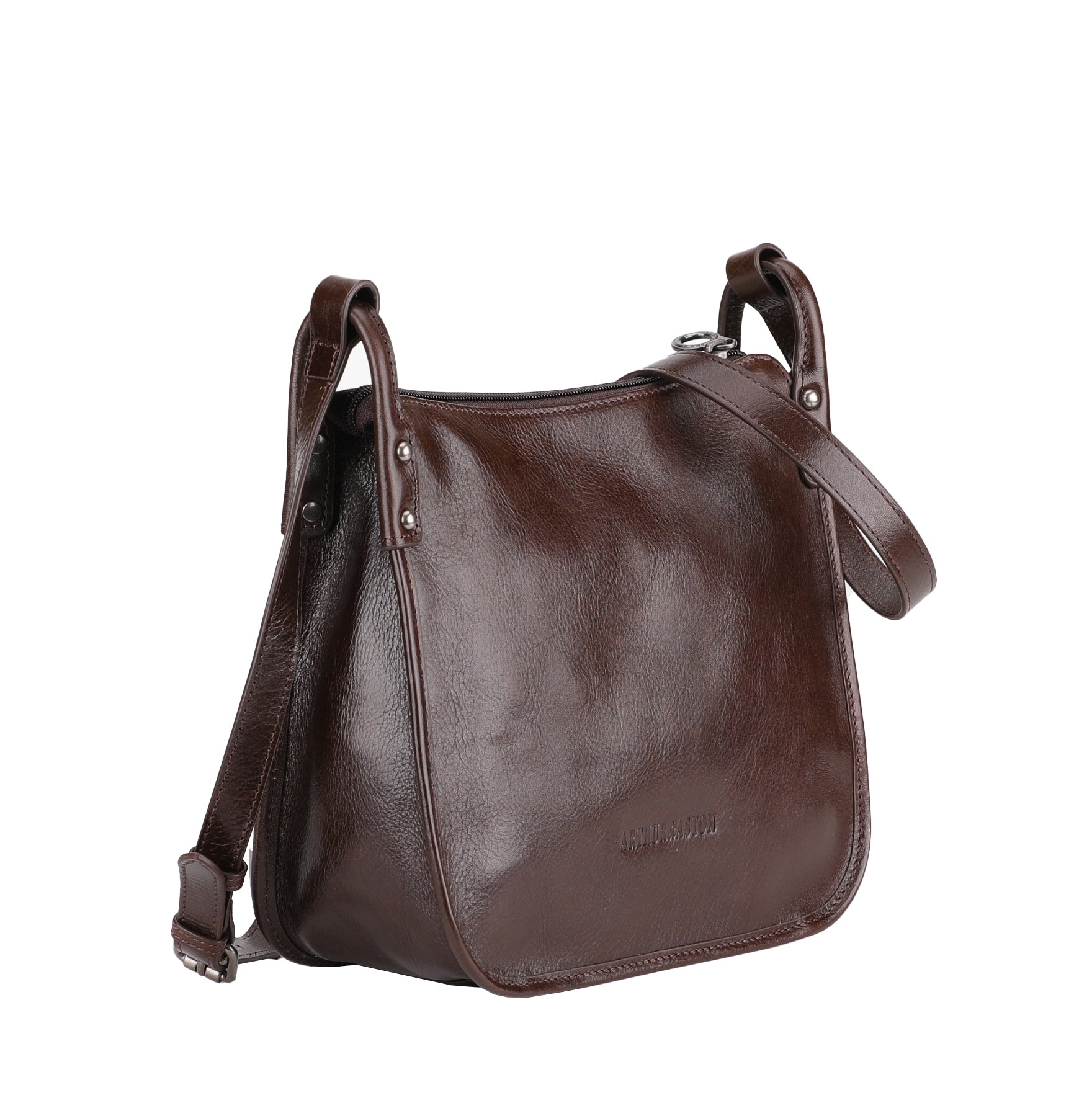 arthur-et-aston-edith-sac-travers-cuir-noir-demi-lune image 4