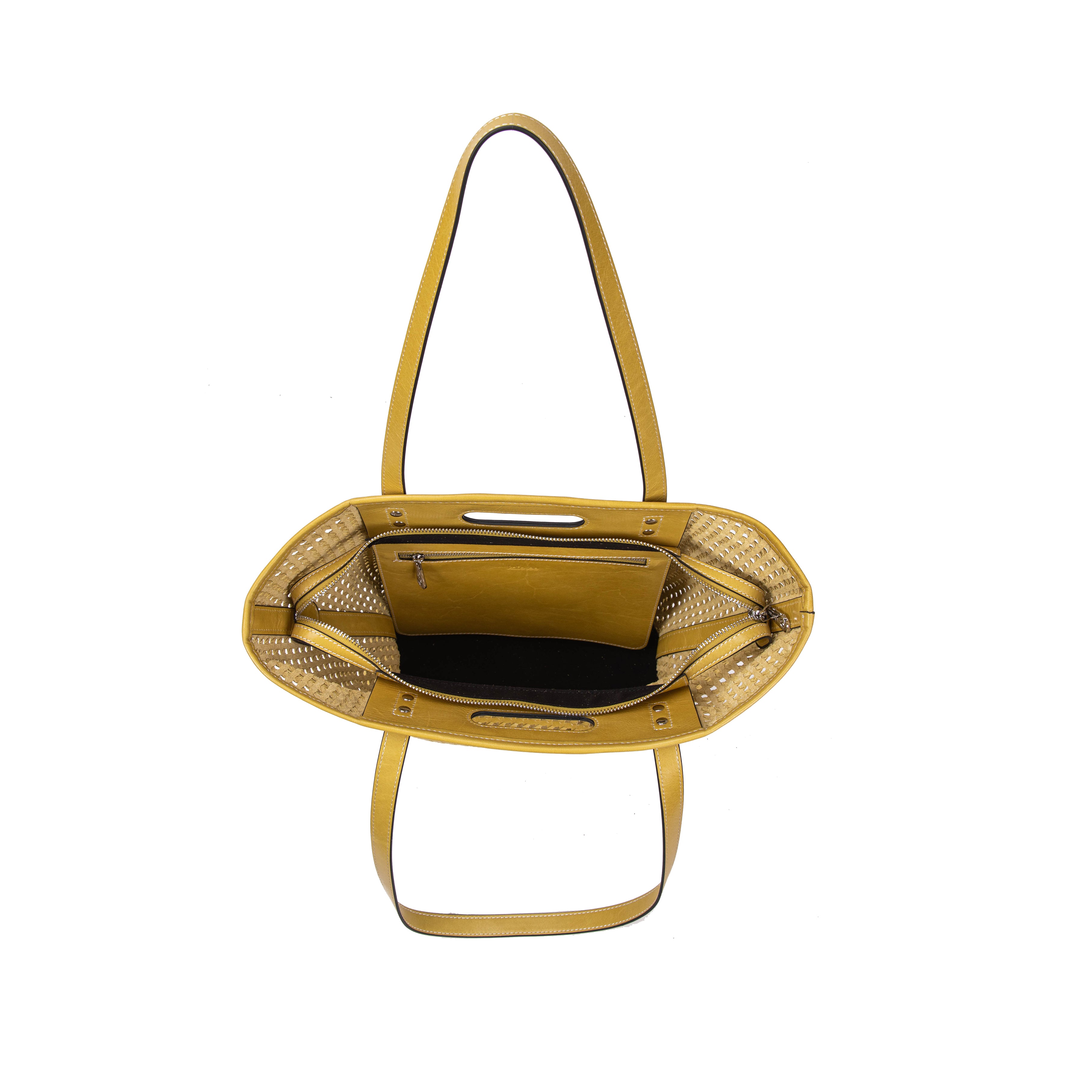 kate-lee-ofine-sac-cabas-cuir-jaune-tress image 3