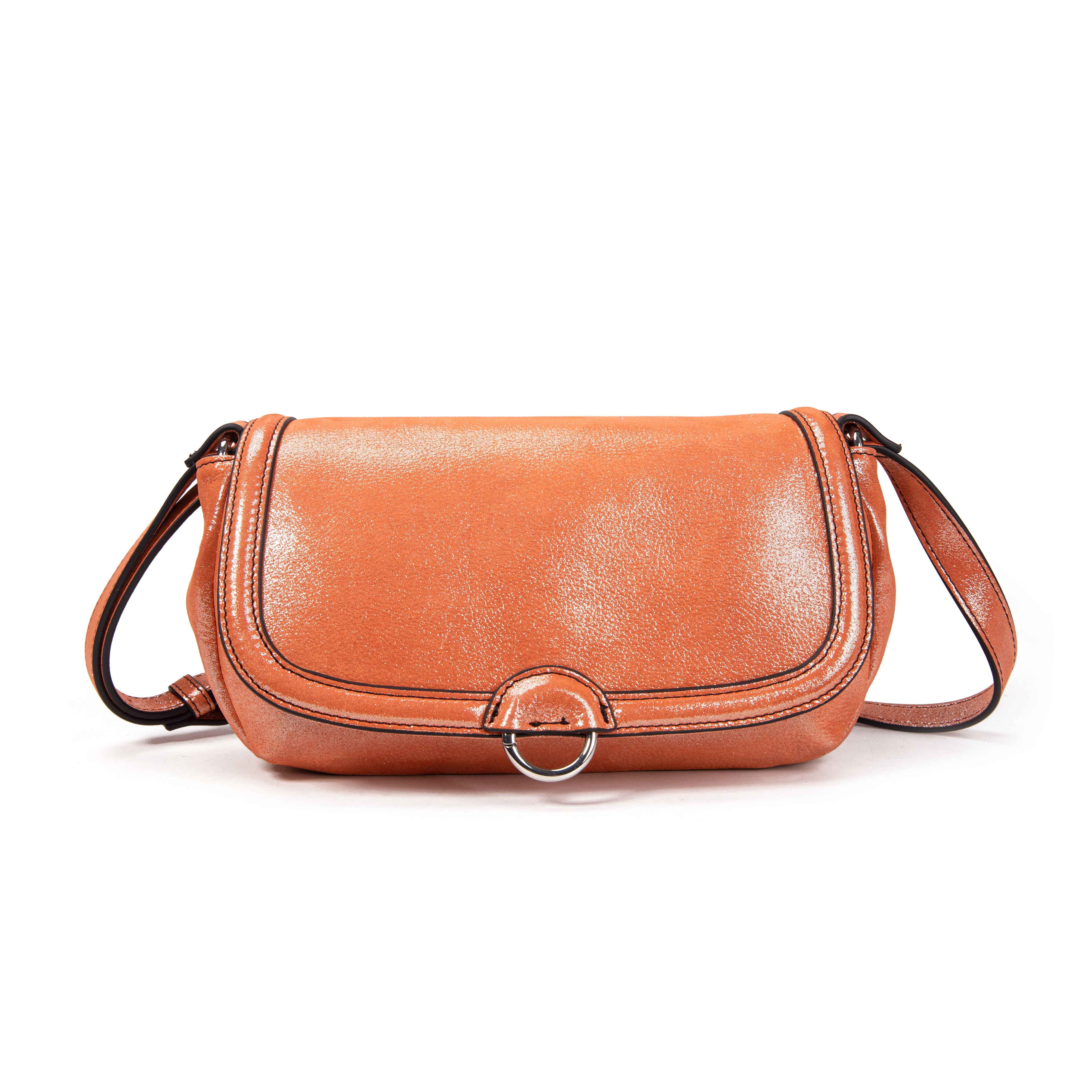 kate-lee-ully-glitter-sac-bandouli-re-orange-vachette-m-tallis-e image 1