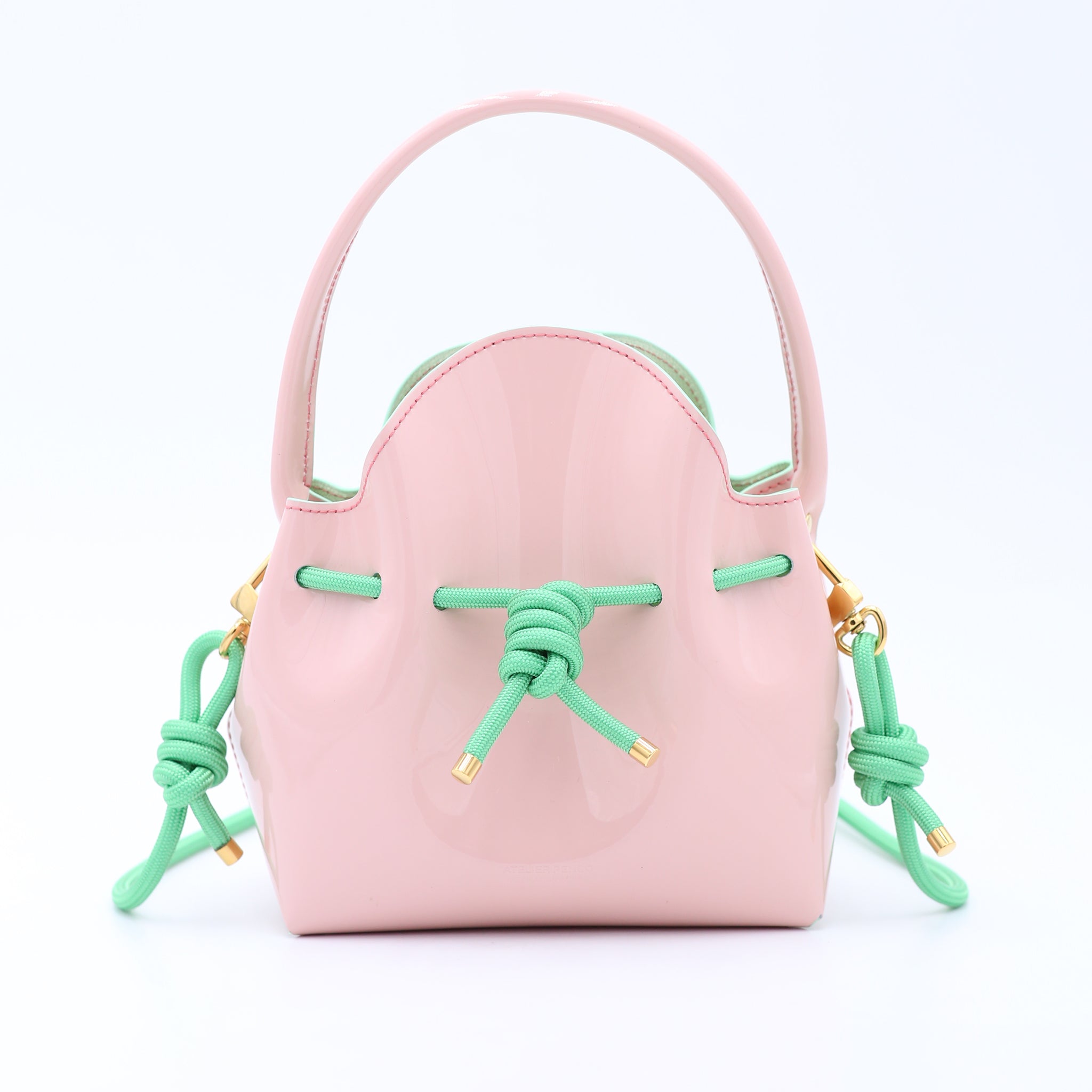 atelier-penso-mini-bucket-sac-seau-cuir-double-mint-corde image 1