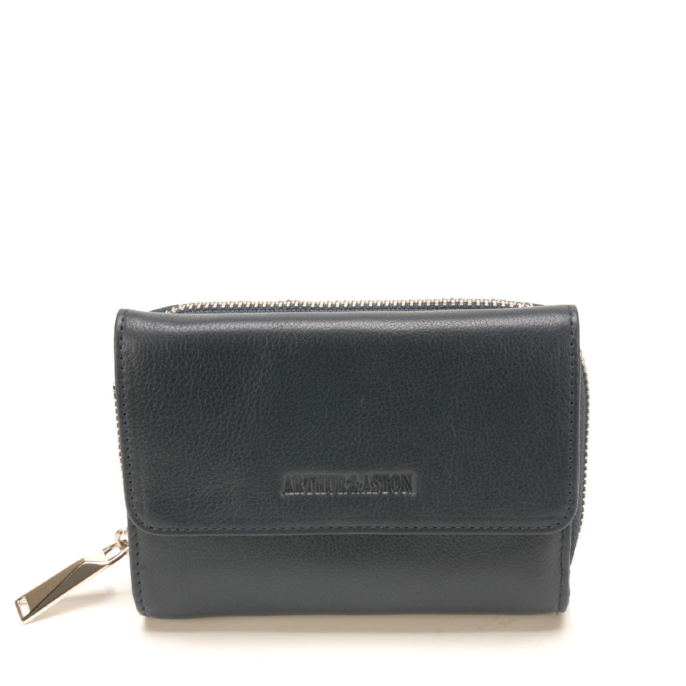 arthur-et-aston-c-lia-portefeuille-cuir-bleu-rfid-femme image 1