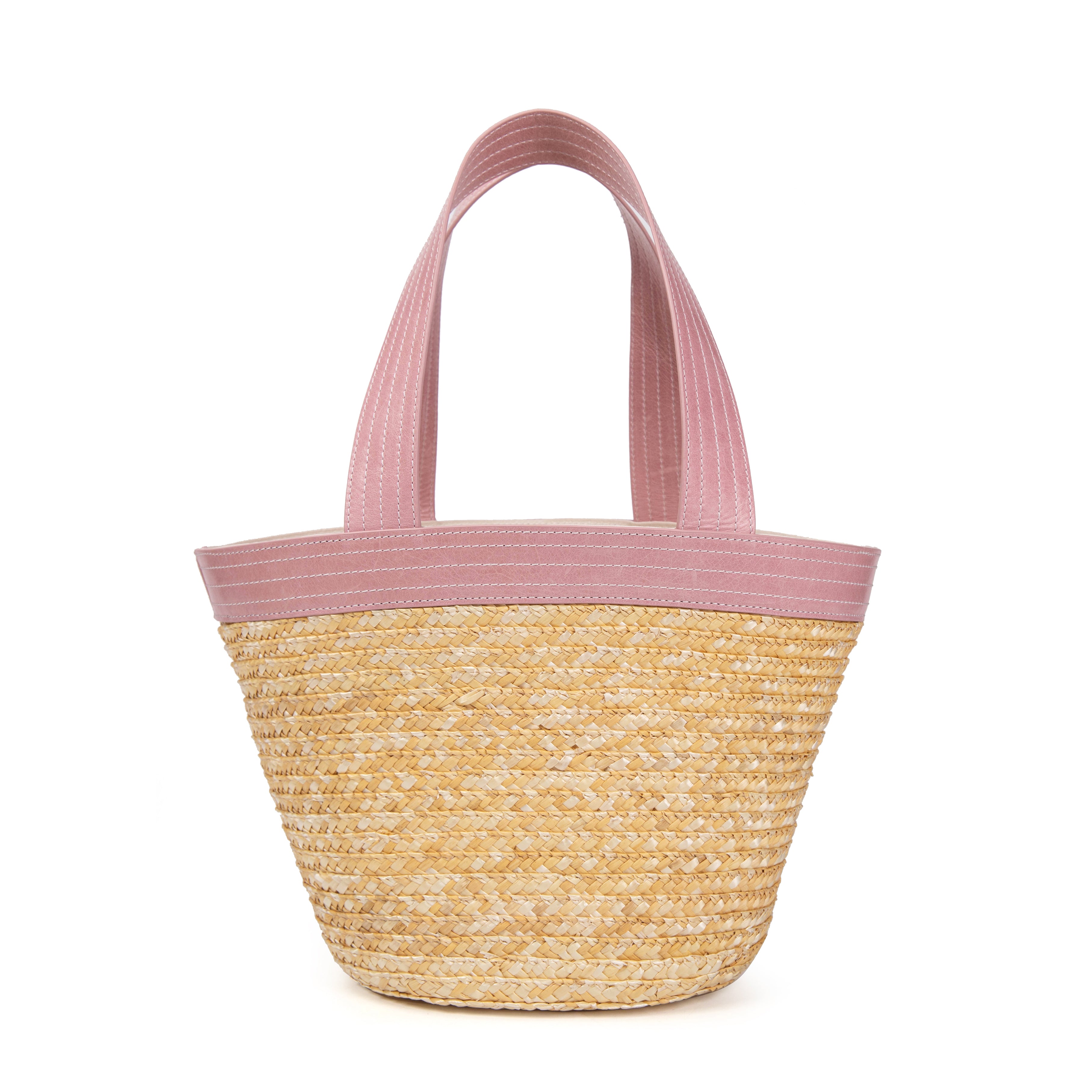 kate-lee-madeleine-m-panier-paille-vachette-rose-38-cm image 4