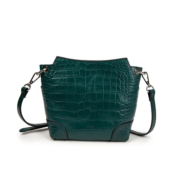 kate-lee-bonbon-sac-bandouli-re-cuir-bleu-canard-croco image 1