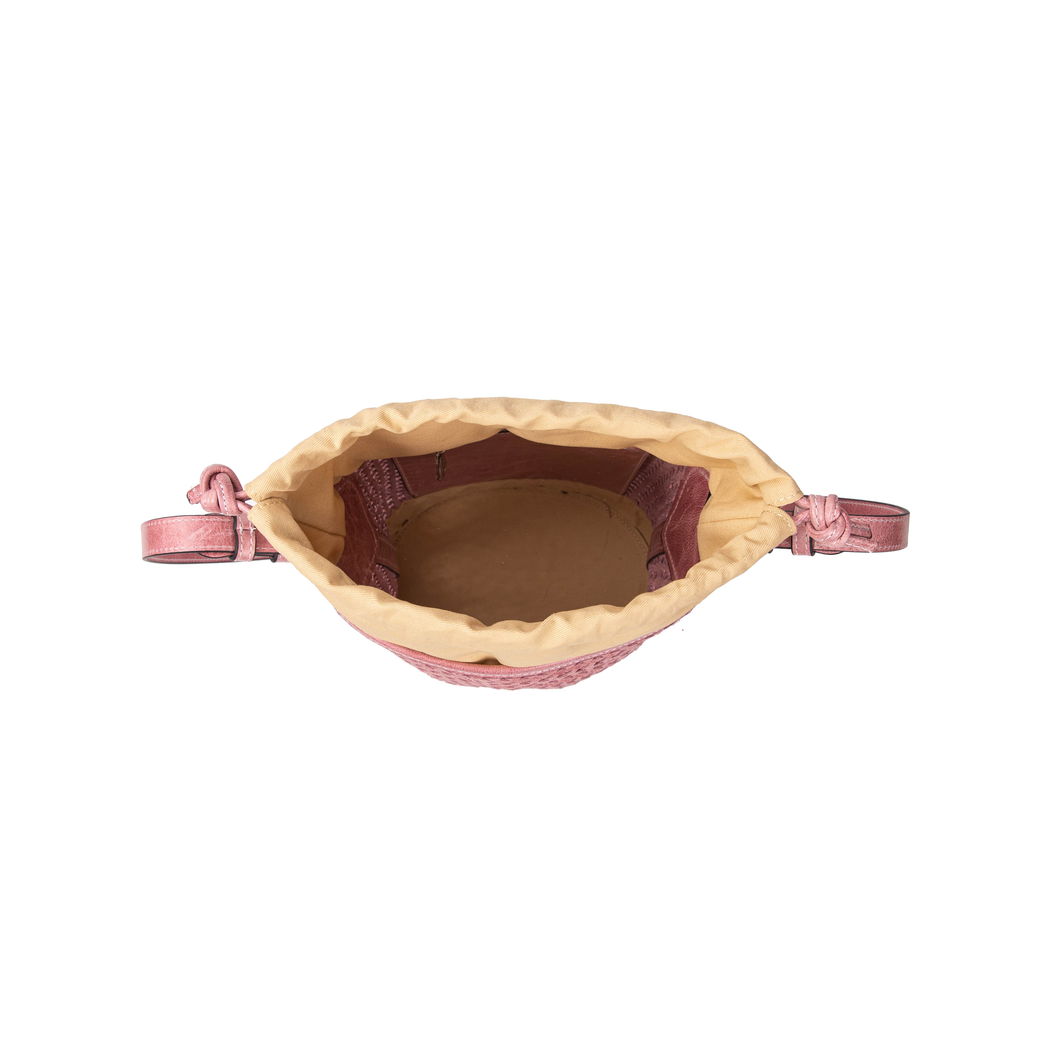 kate-lee-louvre-sac-seau-rose-cuir-tress image 3