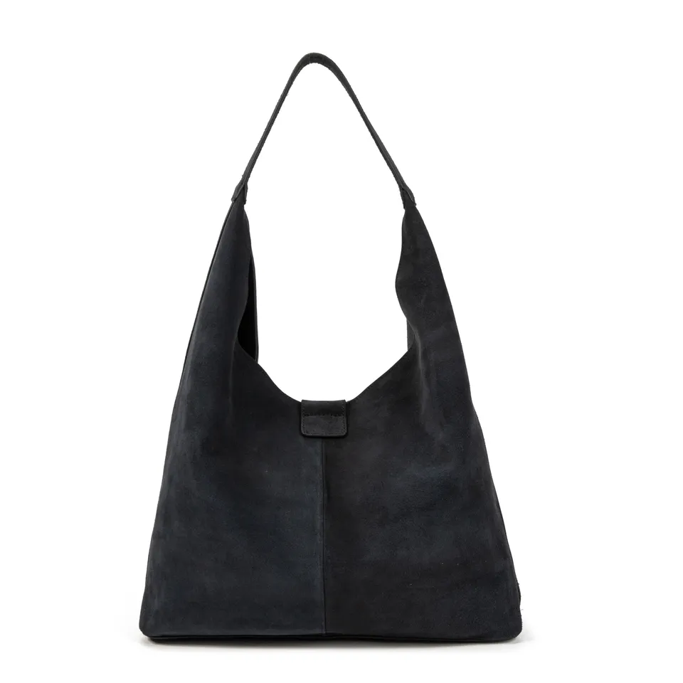 kate-lee-lune-sac-cabas-bleu-nuit-cuir-vachette-velours image 1