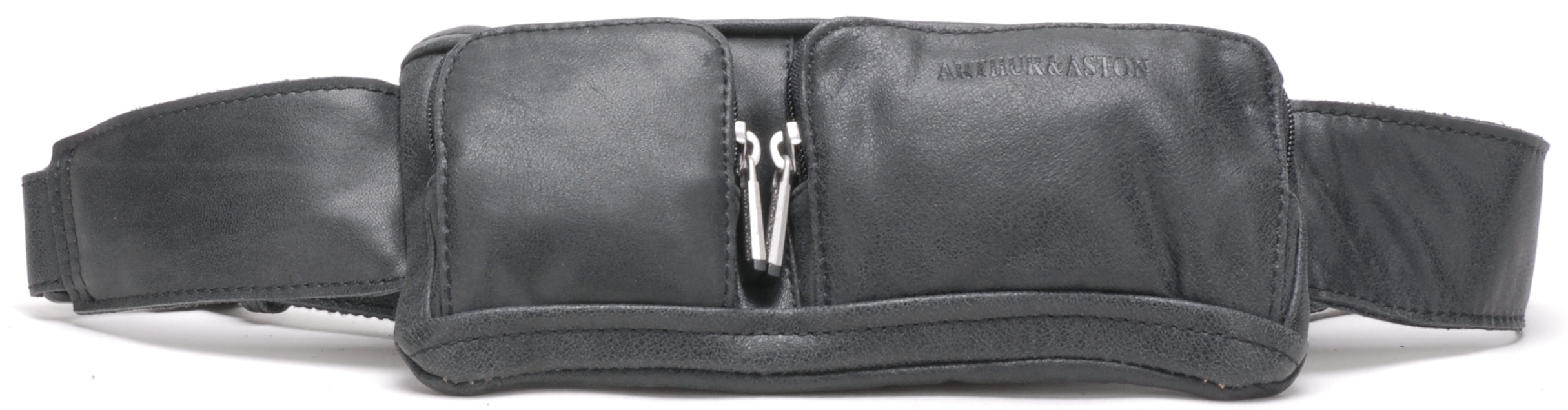 arthur-et-aston-cristiano-banane-cuir-noir-homme image 1