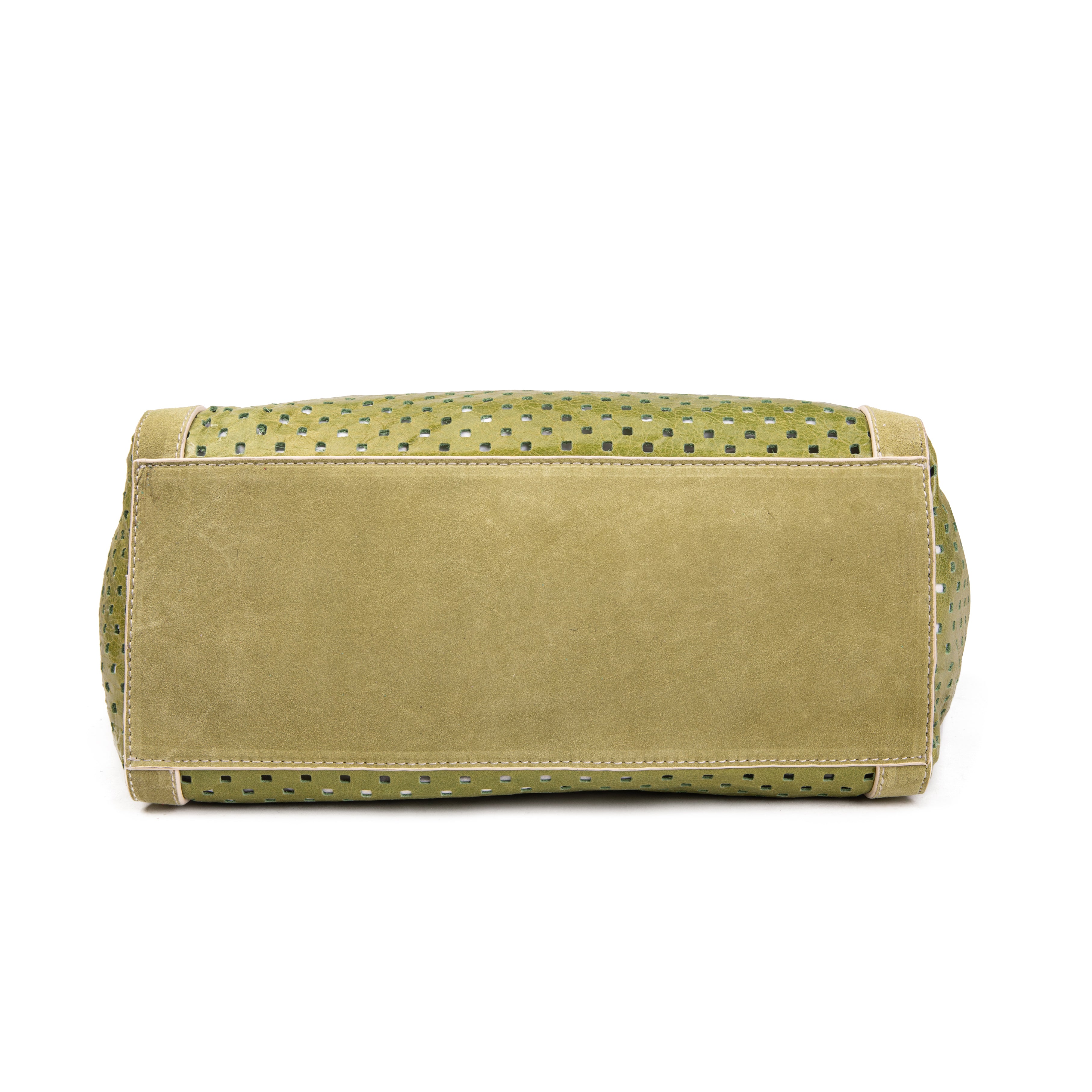 kate-lee-ryve-sac-cabas-cuir-vert-fonc-perfor image 5