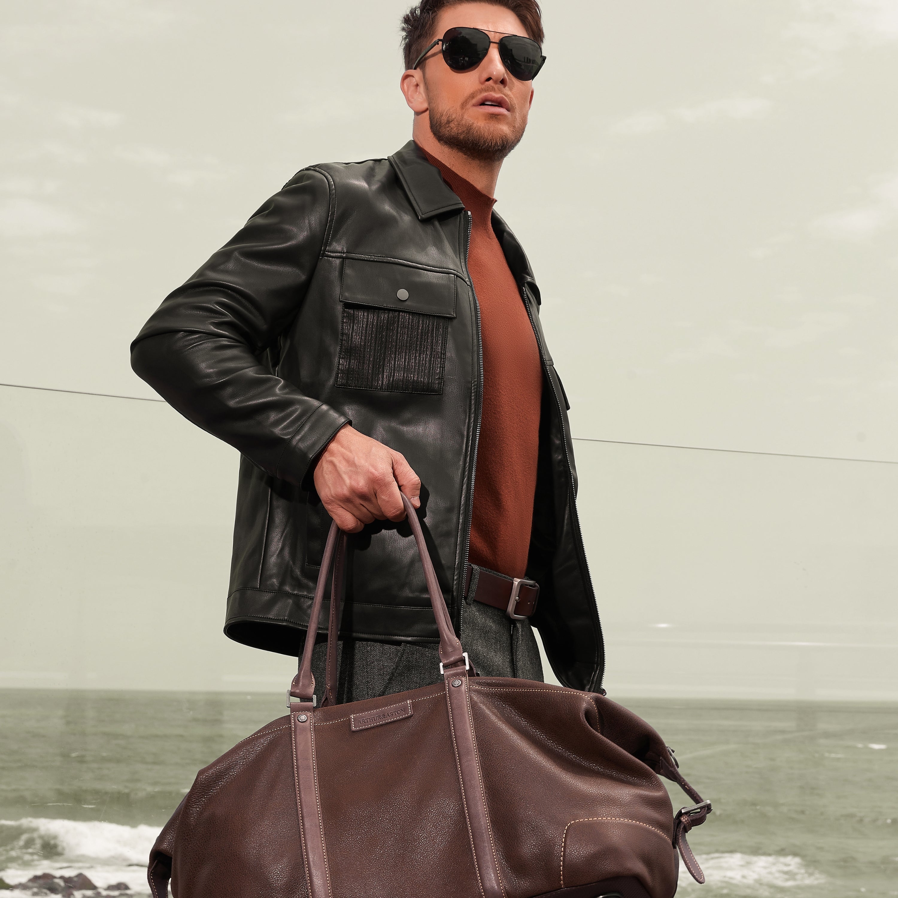 arthur-et-aston-marco-sac-de-voyage-cuir-ch-taigne-week-end image 6
