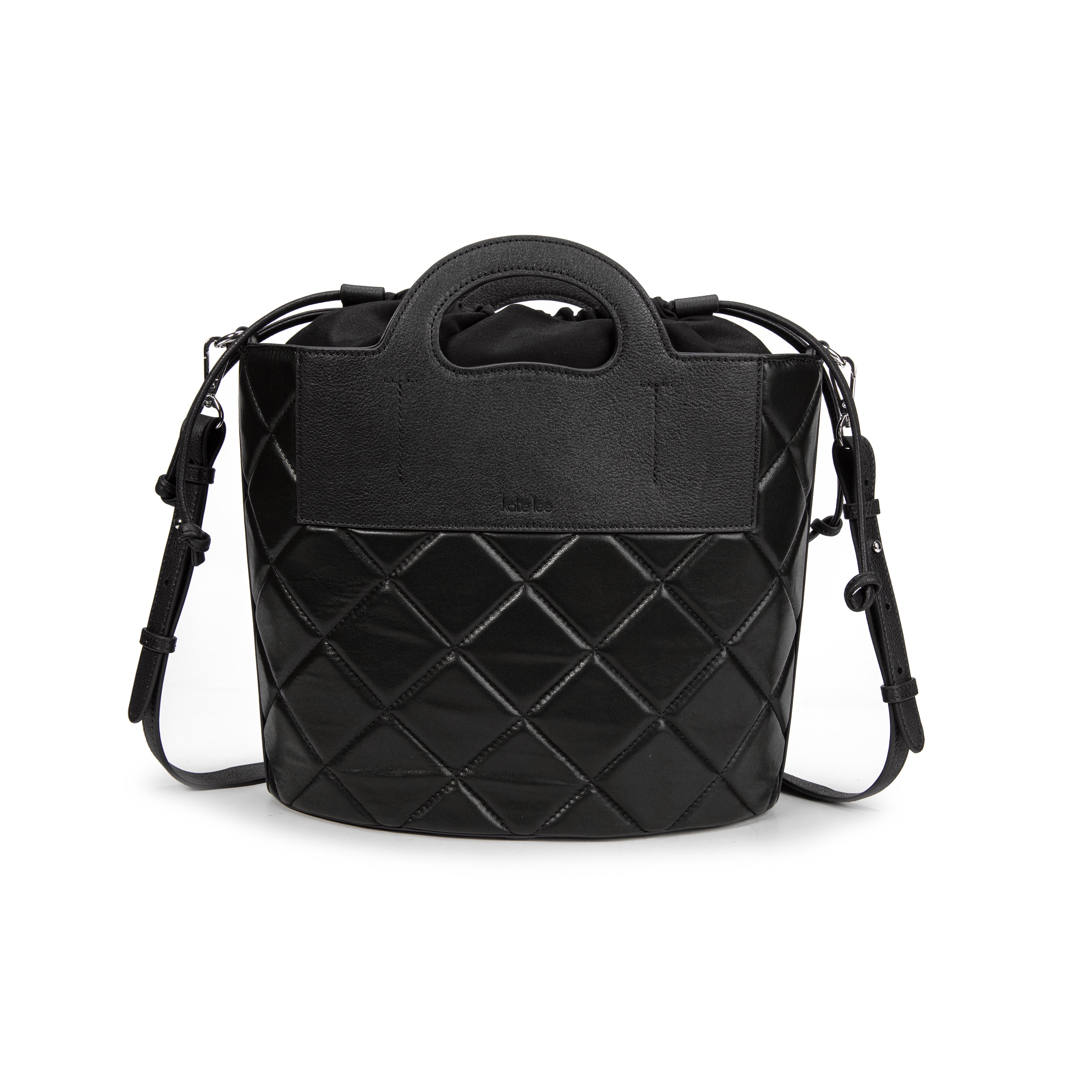 kate-lee-st-tropez-matelass-sac-seau-noir-agneau-28-cm image 1