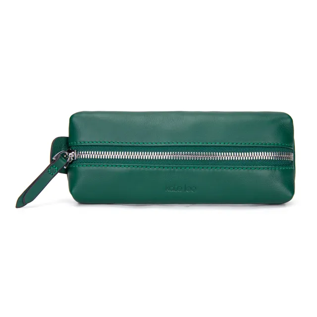kate-lee-lea-trousse-cuir-vert-sapin-19-cm image 1