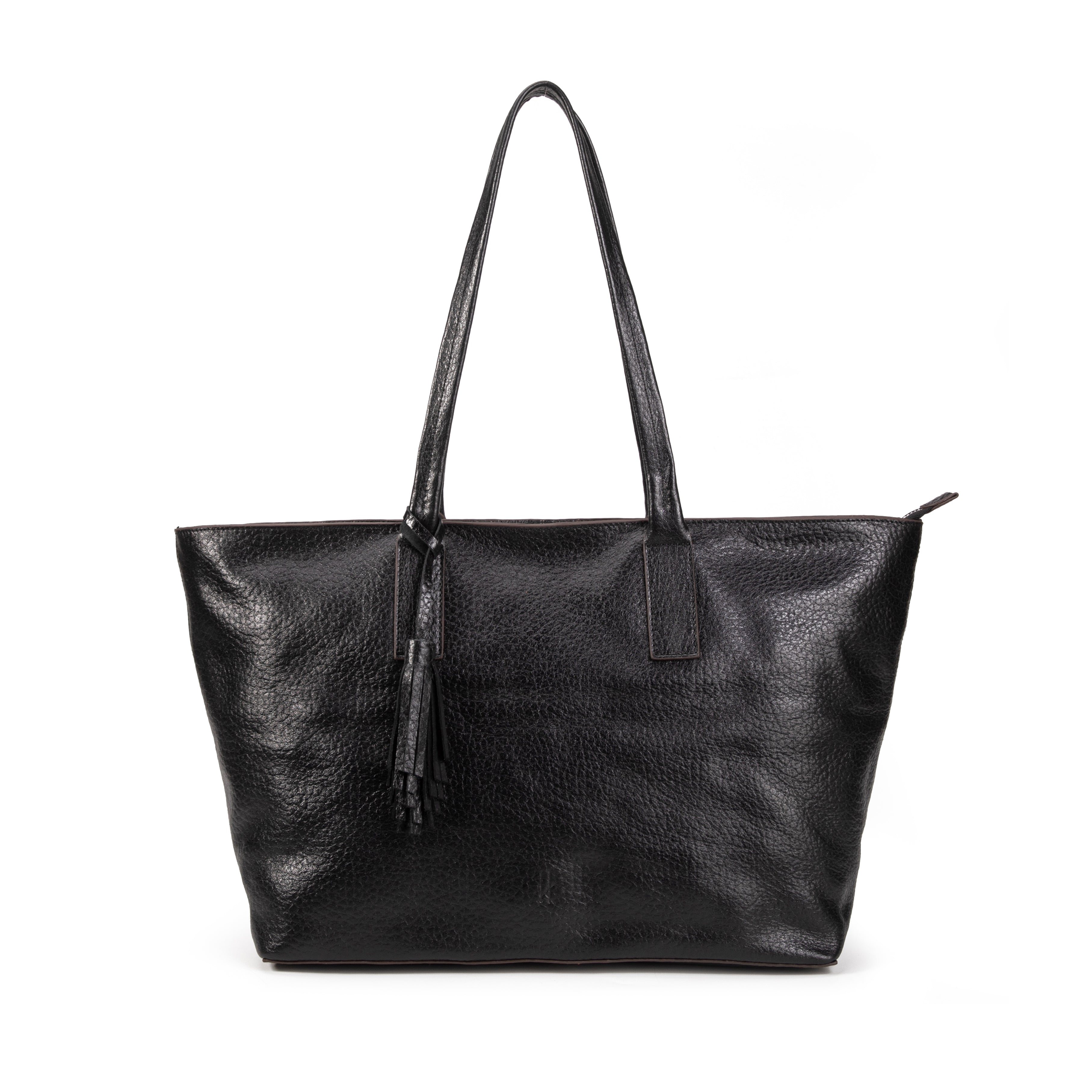 kate-lee-esmeralda-sac-cabas-cuir-noir-grain image 1