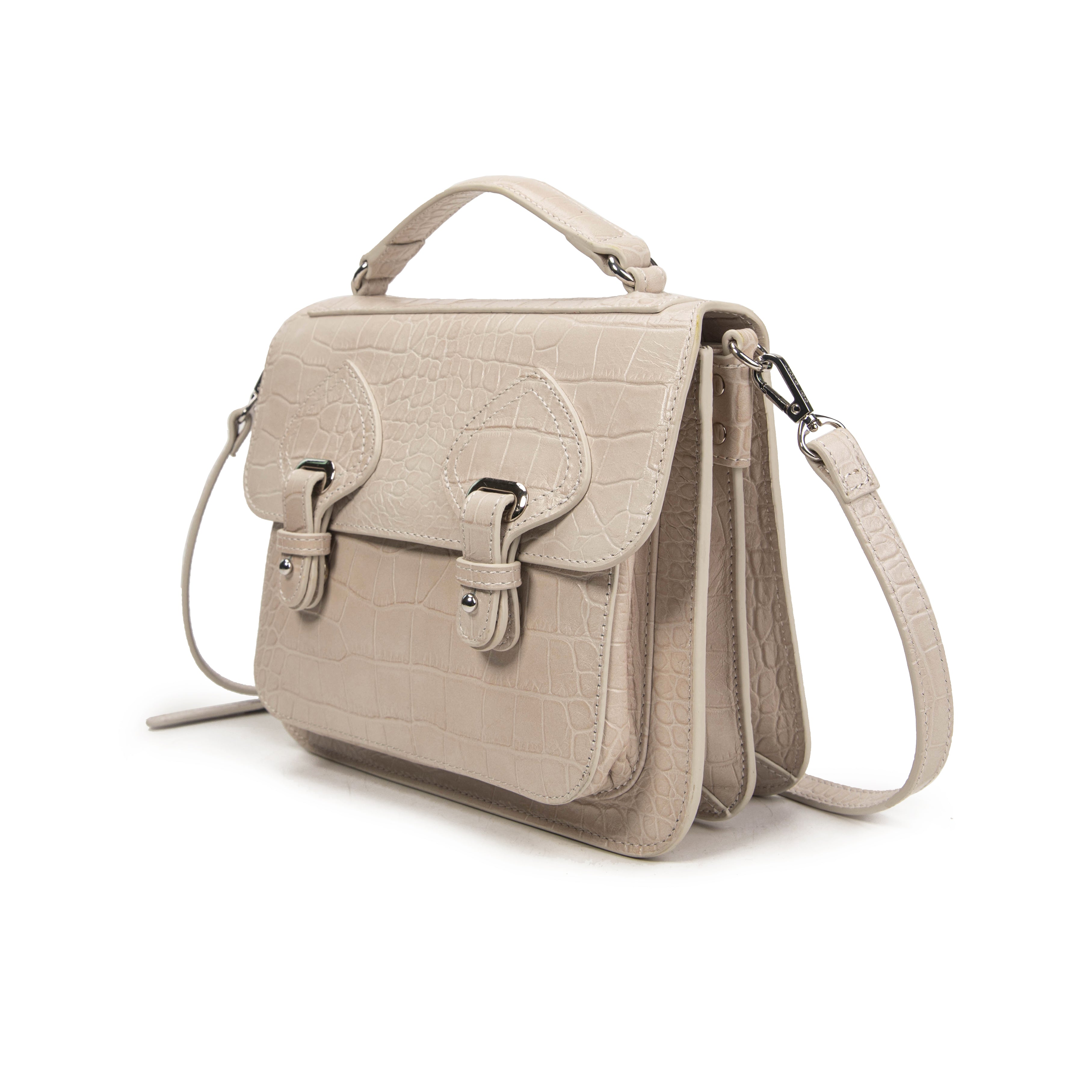 kate-lee-eiffel-croco-cartable-cuir-ivoire-croco image 2