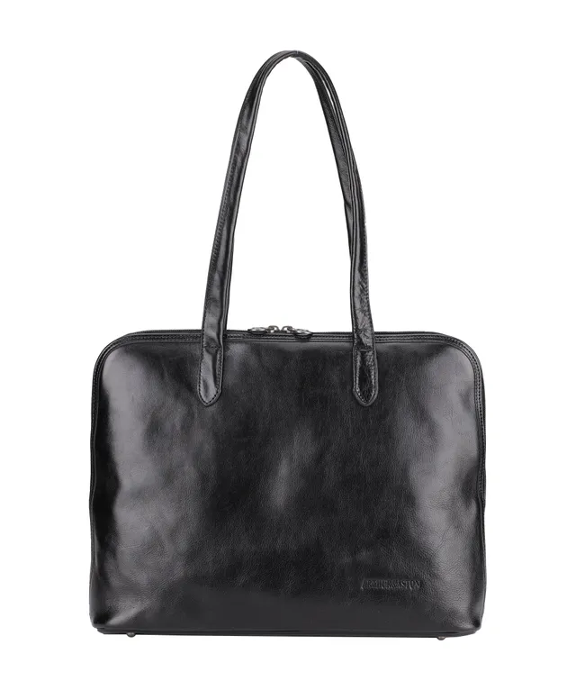 arthur-et-aston-edith-sac-shopping-cuir-noir image 1