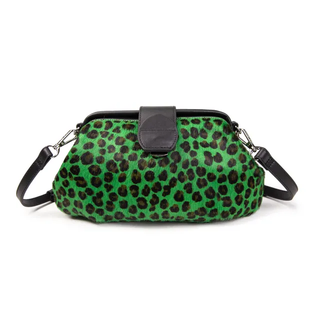 kate-lee-marta-sac-bandouli-re-vert-l-opard-vachette image 1