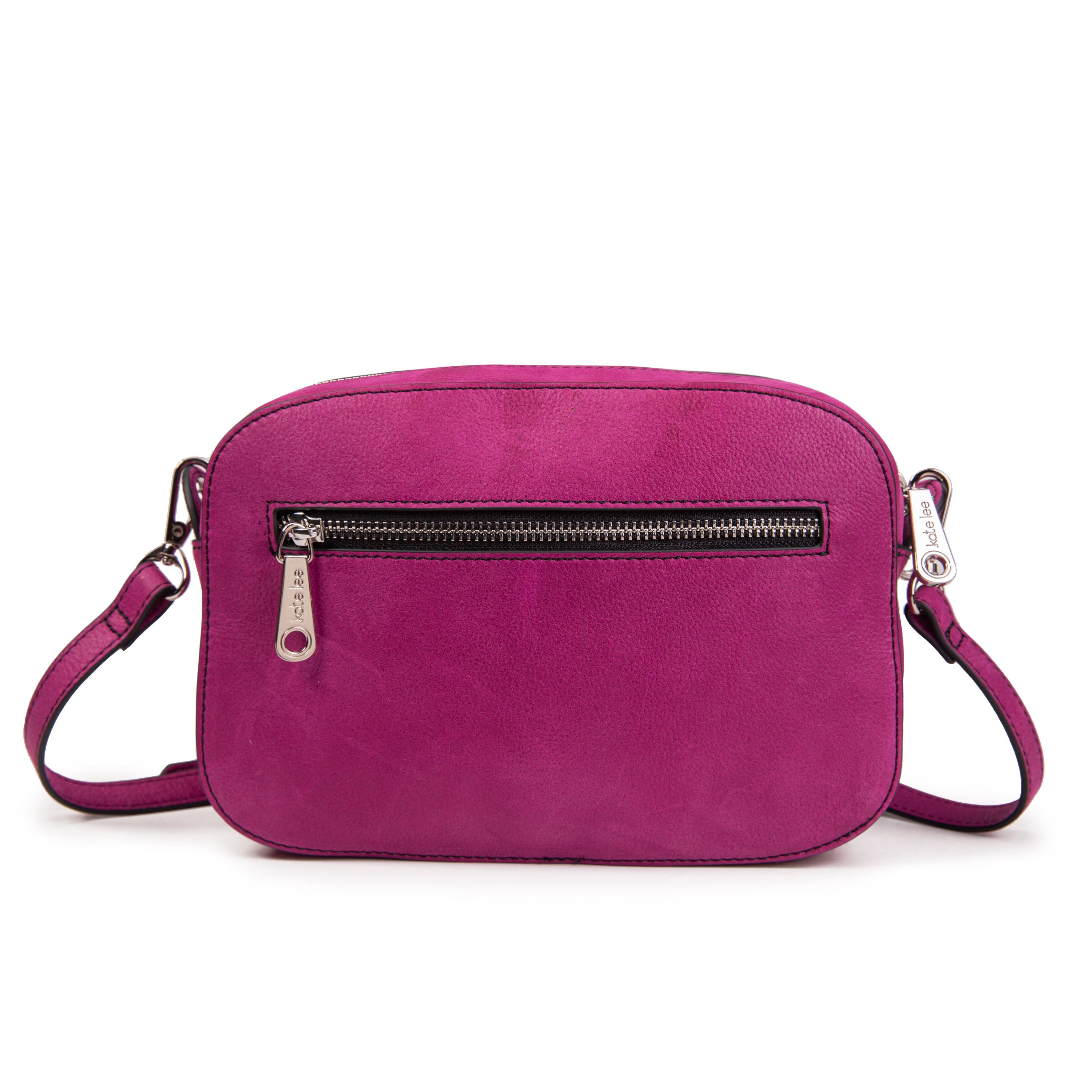 kate-lee-ren-e-sac-bandouli-re-cuir-fuchsia-grain image 4