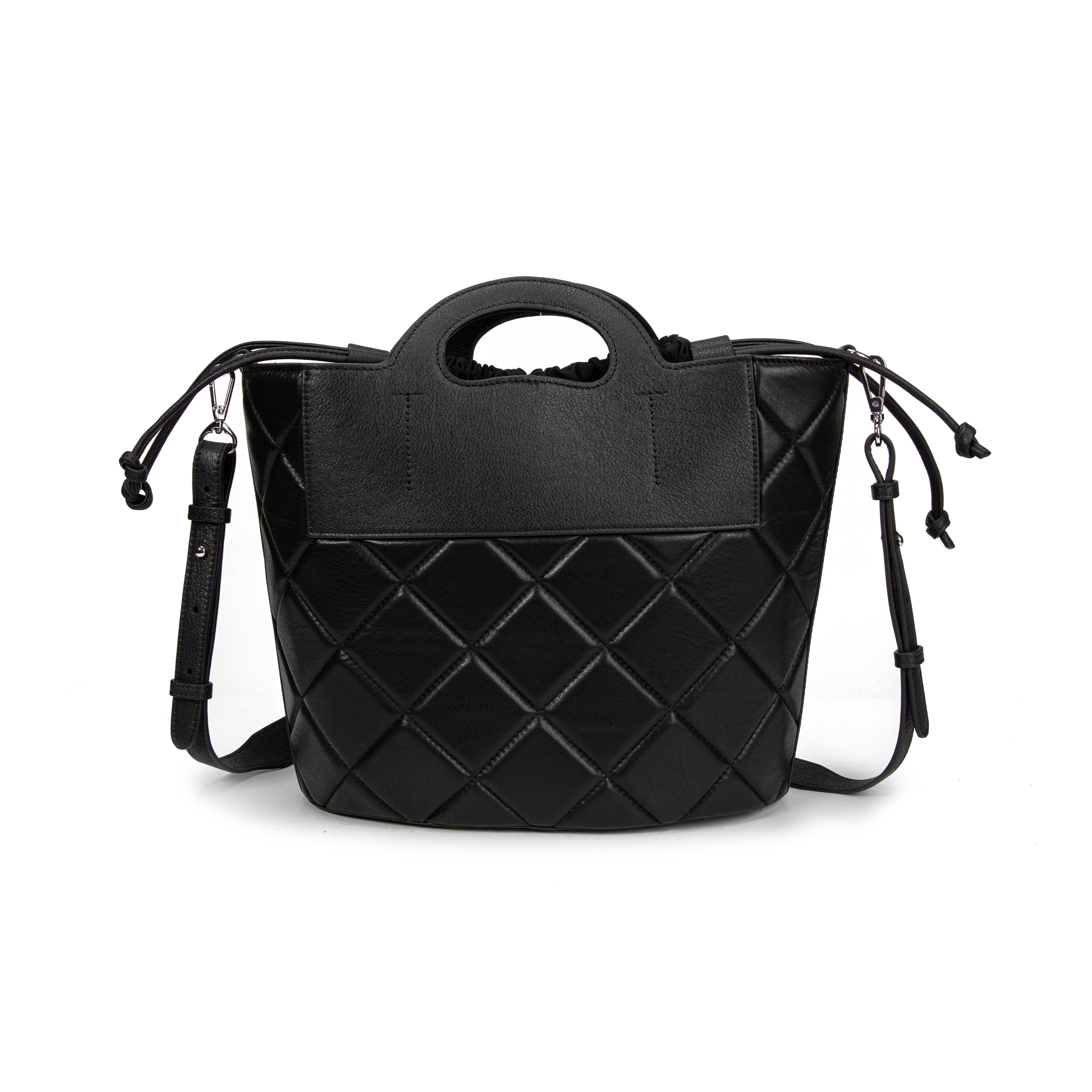 kate-lee-st-tropez-matelass-sac-seau-noir-agneau-28-cm image 4
