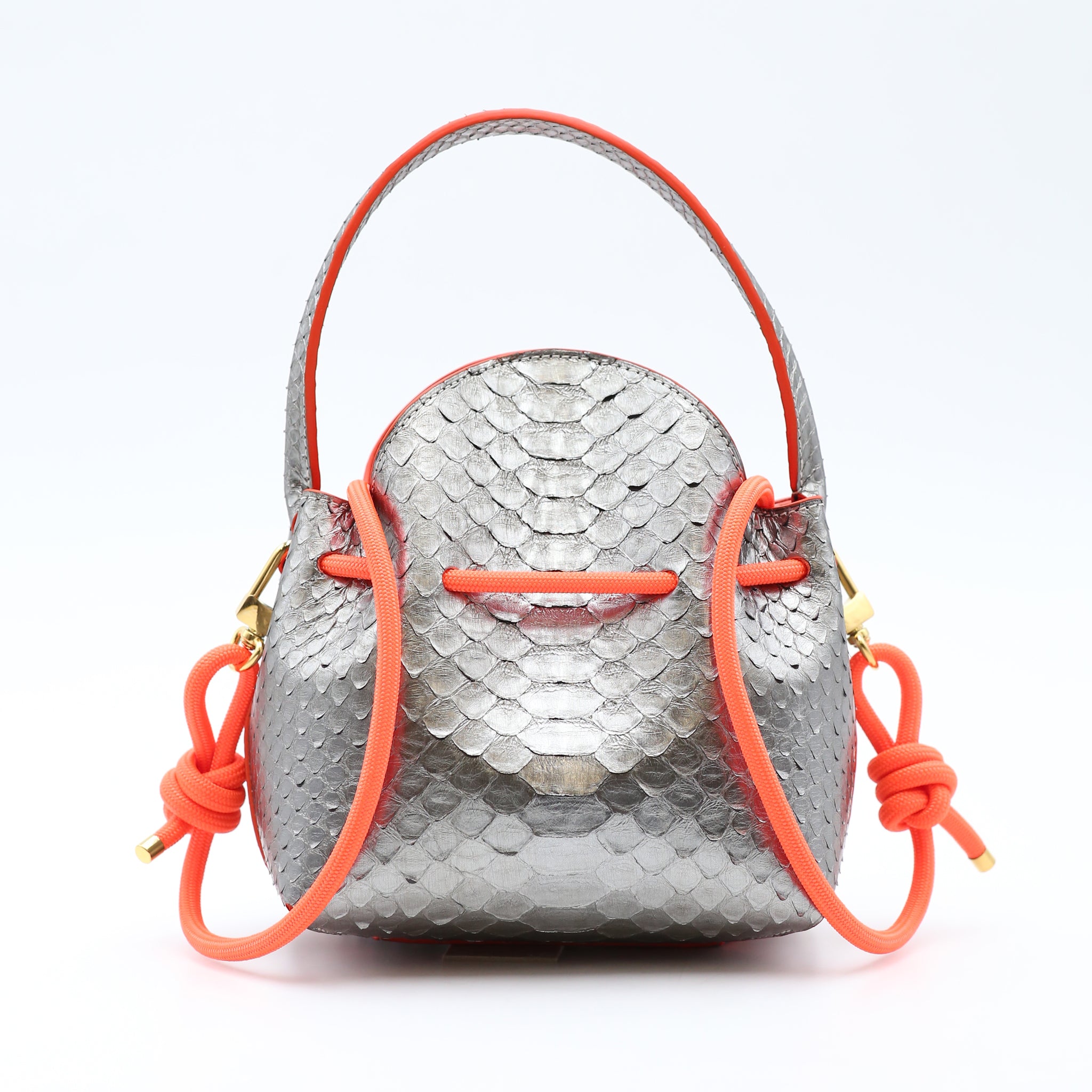 atelier-penso-mini-bucket-sac-seau-cuir-python-silver-magma image 4