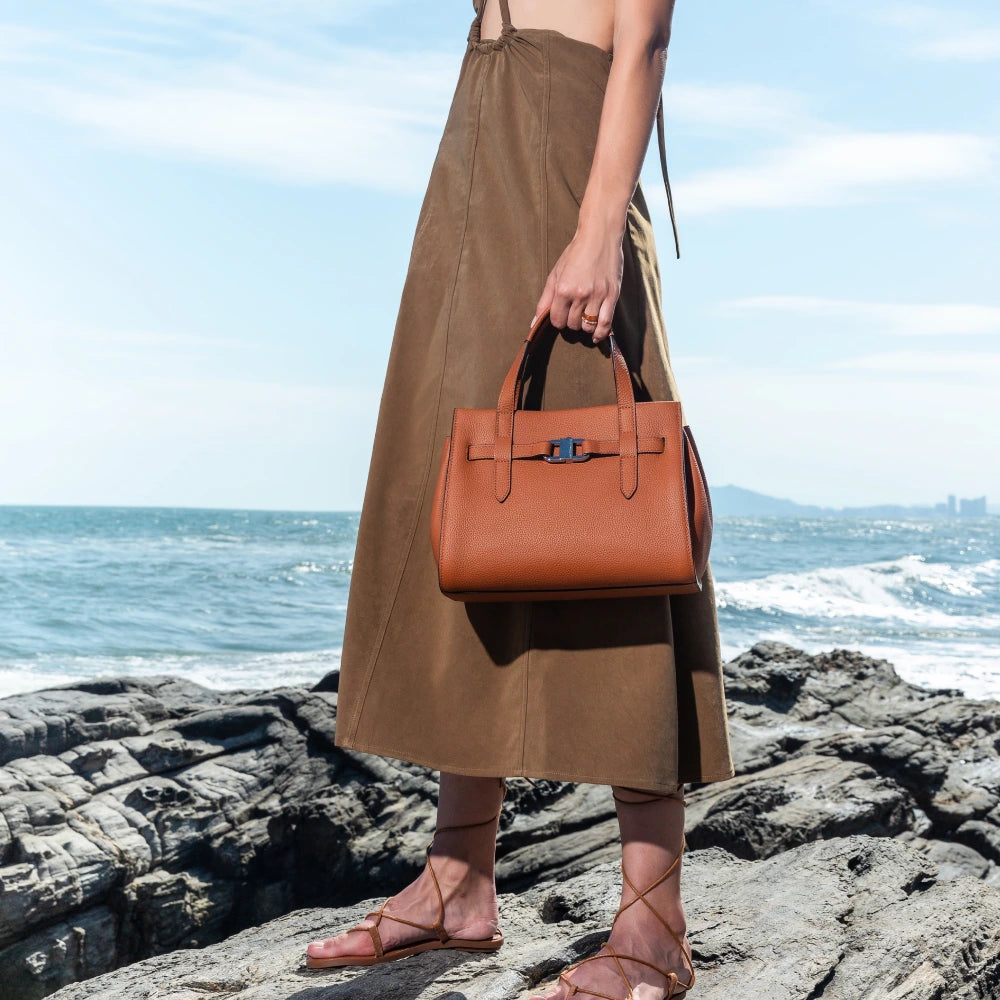 arthur-et-aston-daphn-sac-main-cuir-orange image 2