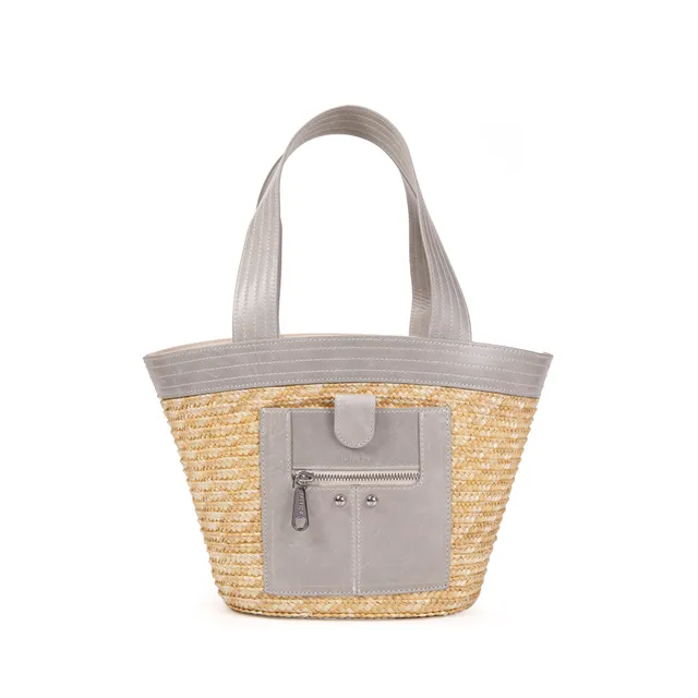 kate-lee-panier-madeleine-sac-cabas-paille-perle image 1