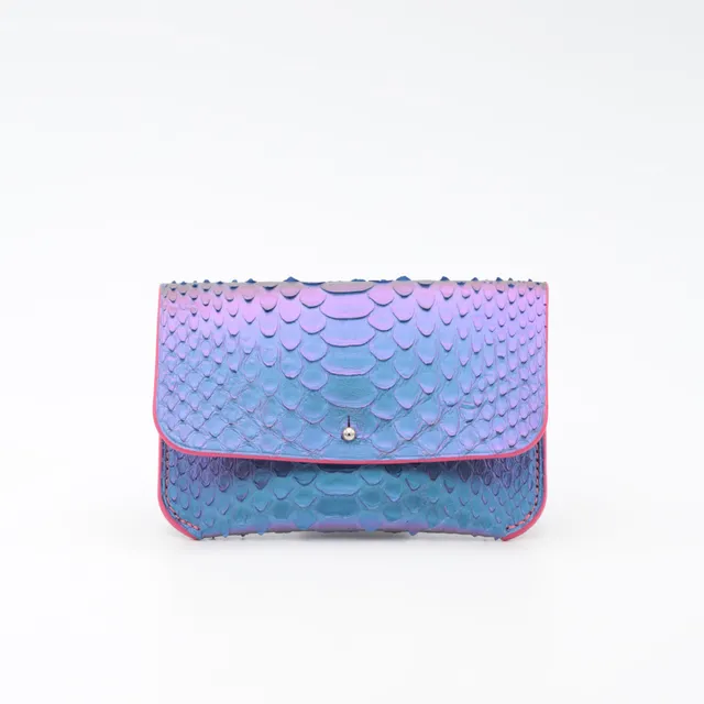 atelier-penso-ft-porte-cartes-cuir-python-iridescent-9x13 image 1