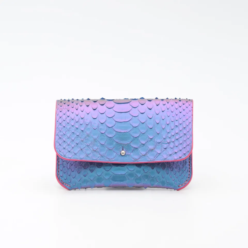 atelier-penso-ft-porte-cartes-cuir-python-iridescent-9x13 image 1