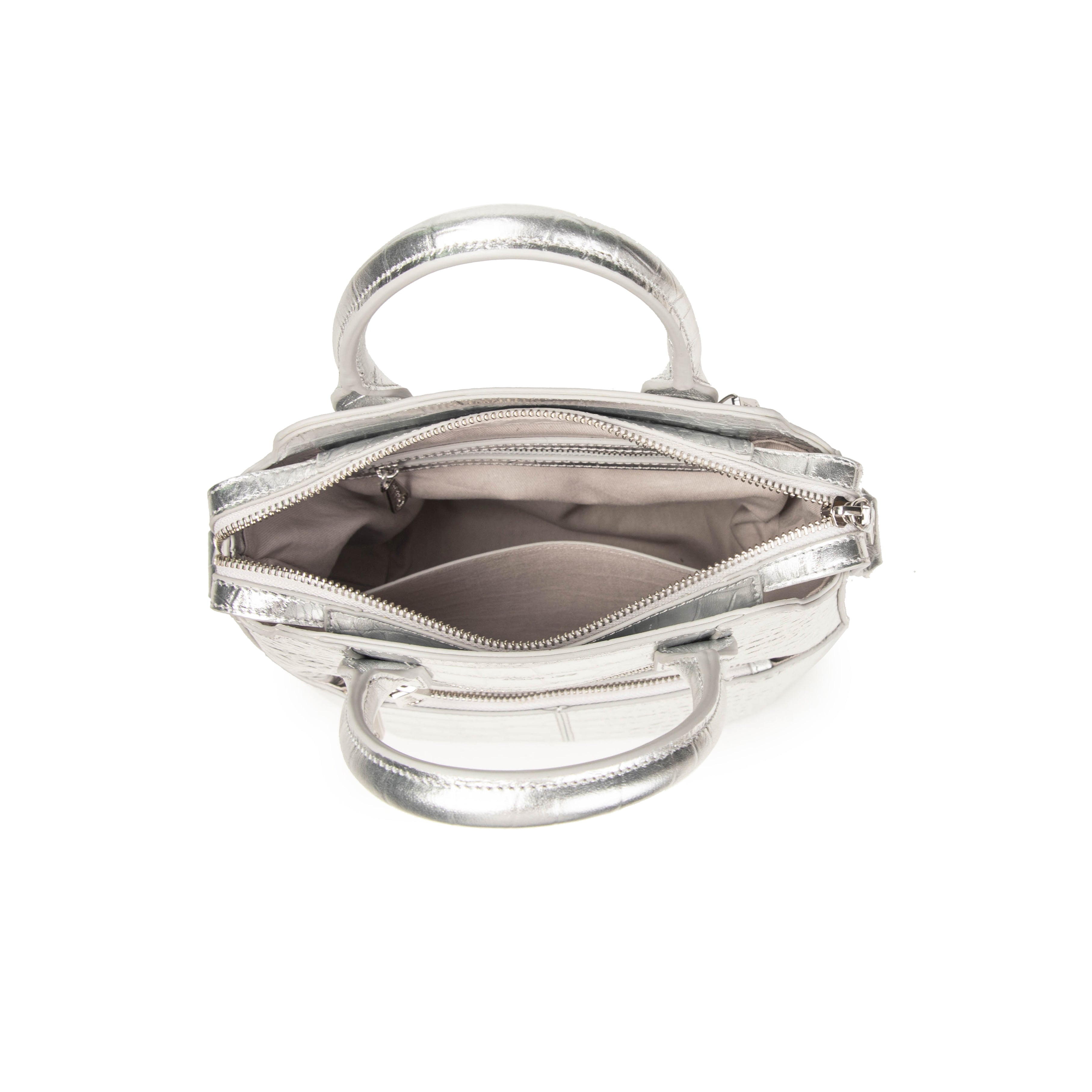 kate-lee-velyane-croco-sac-bandouli-re-argent-vachette image 3