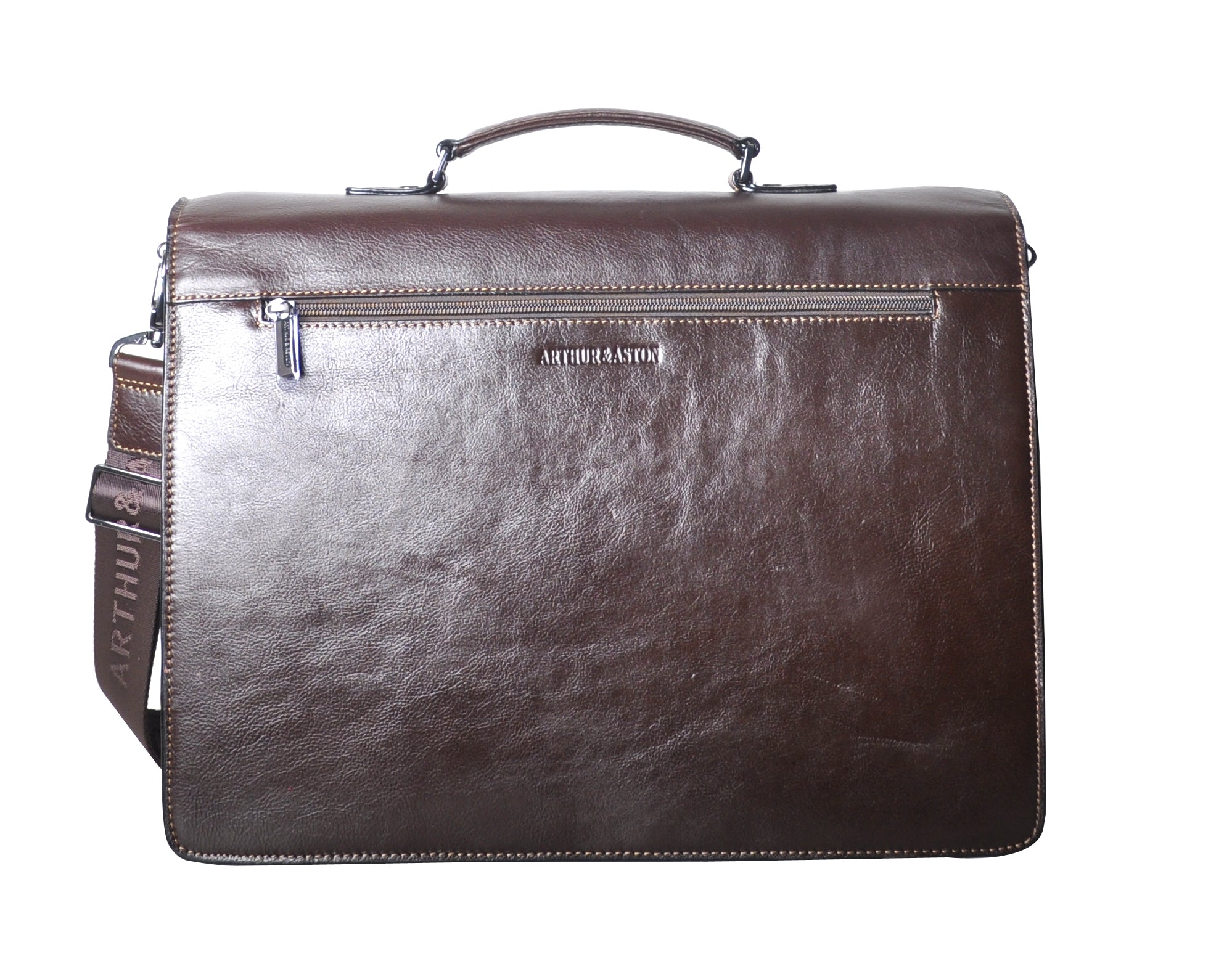 arthur-et-aston-georges-serviette-cuir-2-soufflets-moka image 5