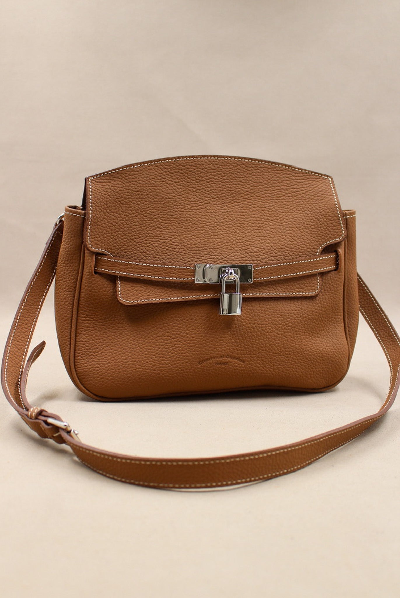 charles-et-charlus-vadim-sac-cuir-grain-marine-24-cm image 5