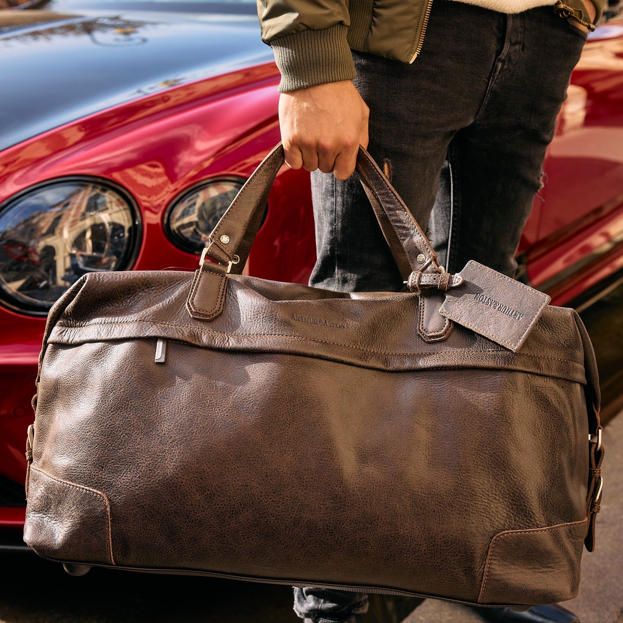 arthur-et-aston-cristiano-sac-de-voyage-cuir-noir-grand-mod-le image 2