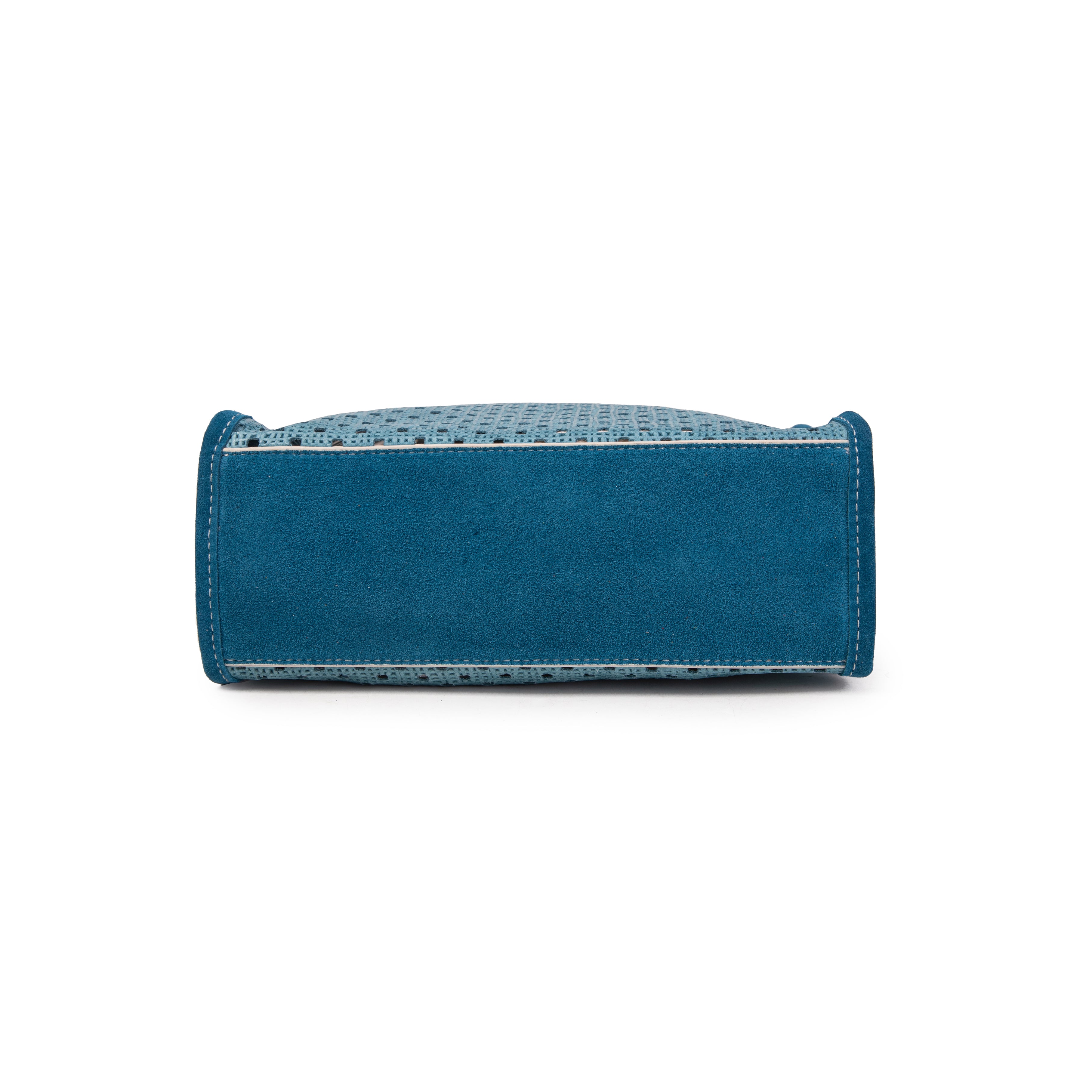 kate-lee-m-gae-sac-cabas-cuir-perfor-bleu image 5