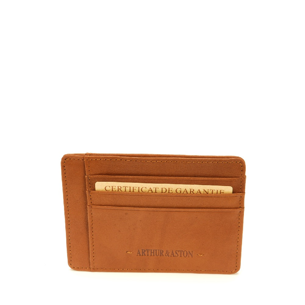 arthur-et-aston-johany-porte-cartes-cuir-cognac image 2
