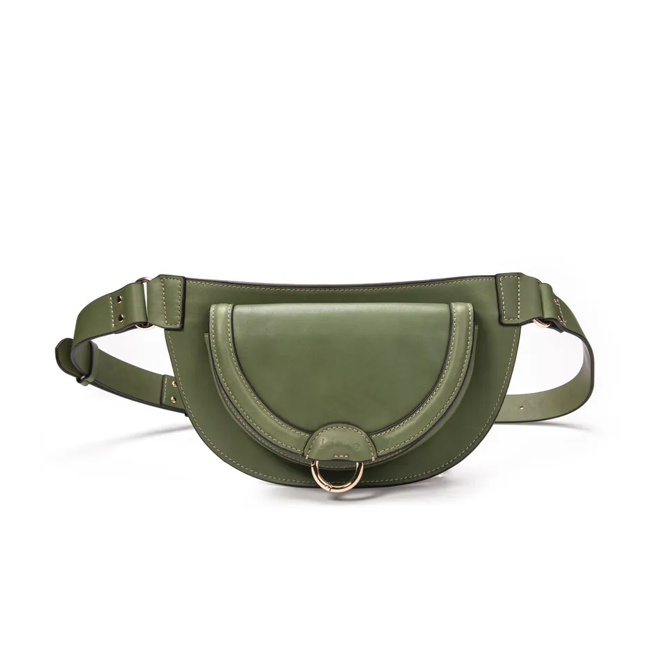 kate-lee-ully-sac-banane-cuir-vert-amande image 1