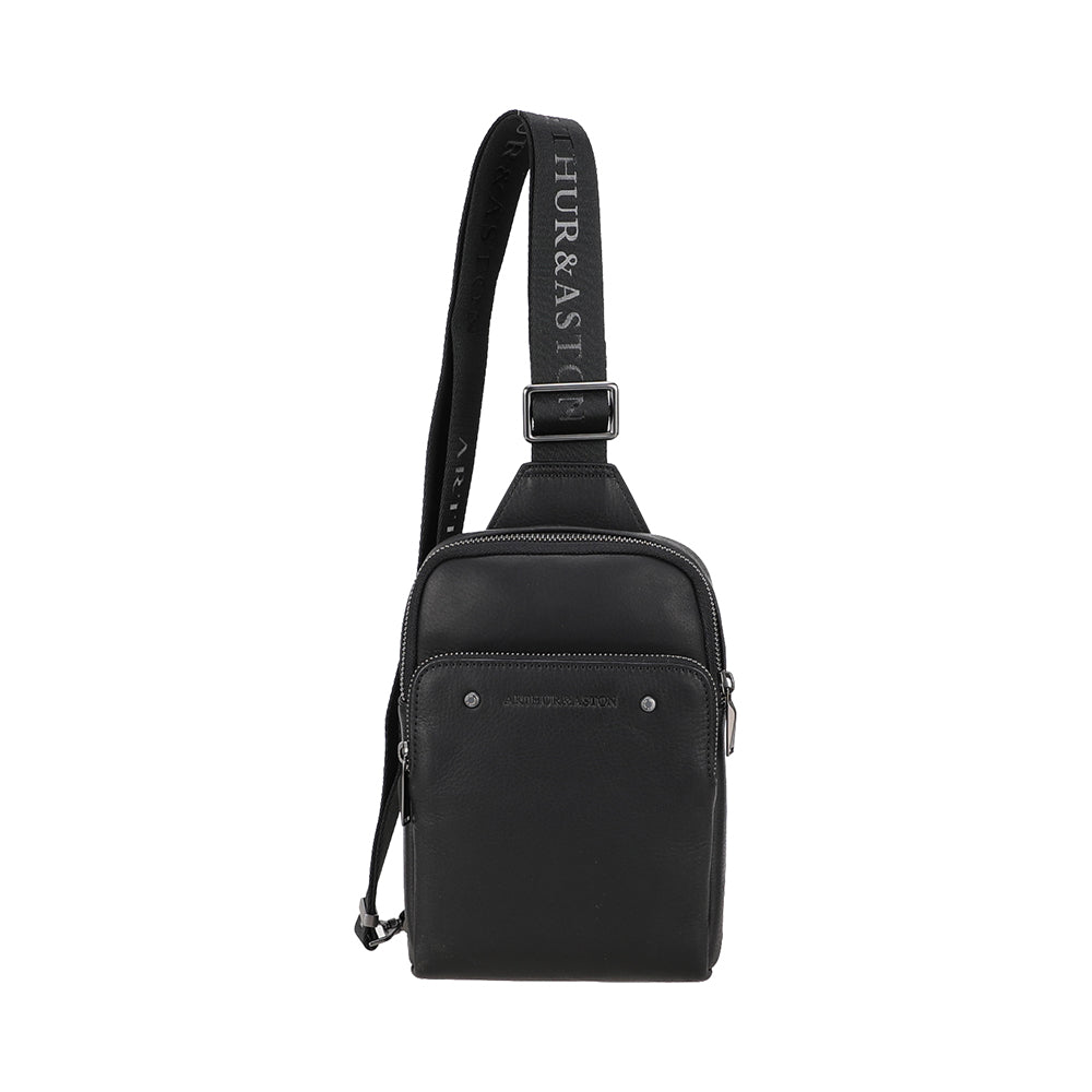 arthur-et-aston-danny-body-bag-cuir-noir-holster-15cm image 1