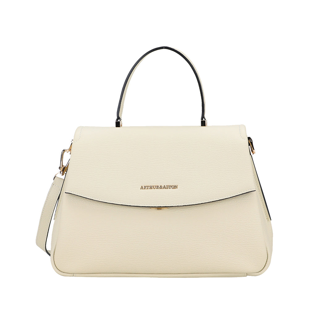 arthur-et-aston-nora-sac-main-cuir-noir-dor image 4