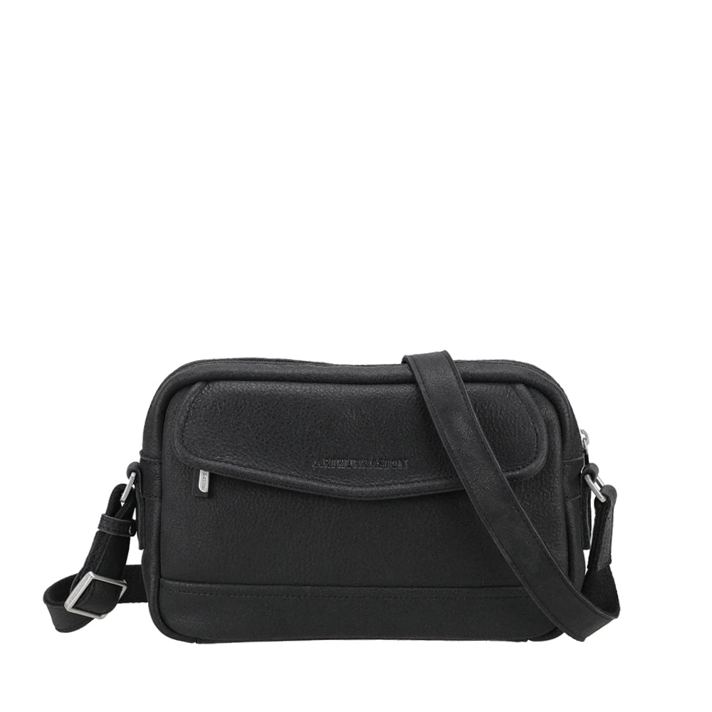 arthur-et-aston-owen-besace-homme-cuir-noir-compact image 1