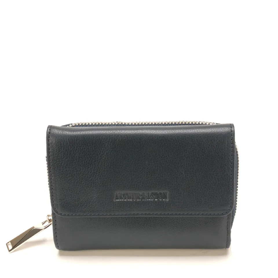 arthur-et-aston-c-lia-portefeuille-cuir-bleu-rfid-femme image 1