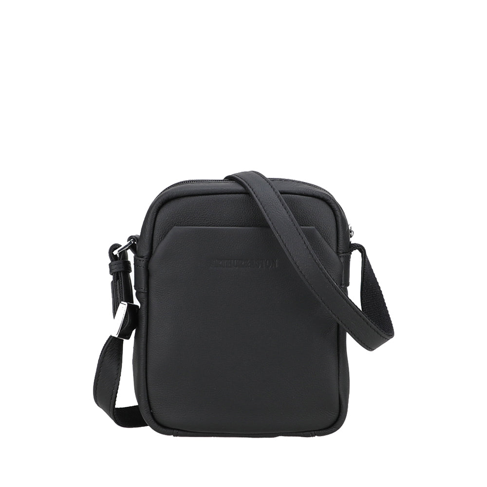 arthur-et-aston-sim-on-sac-travers-cuir-noir-homme image 1