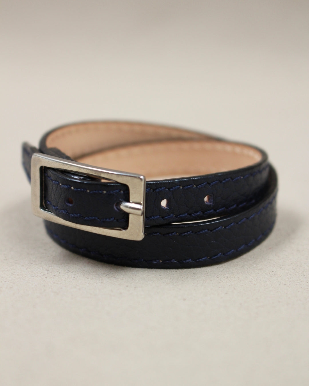 berthille-bracelet-double-tour-cuir-lapiz-40-cm image 4