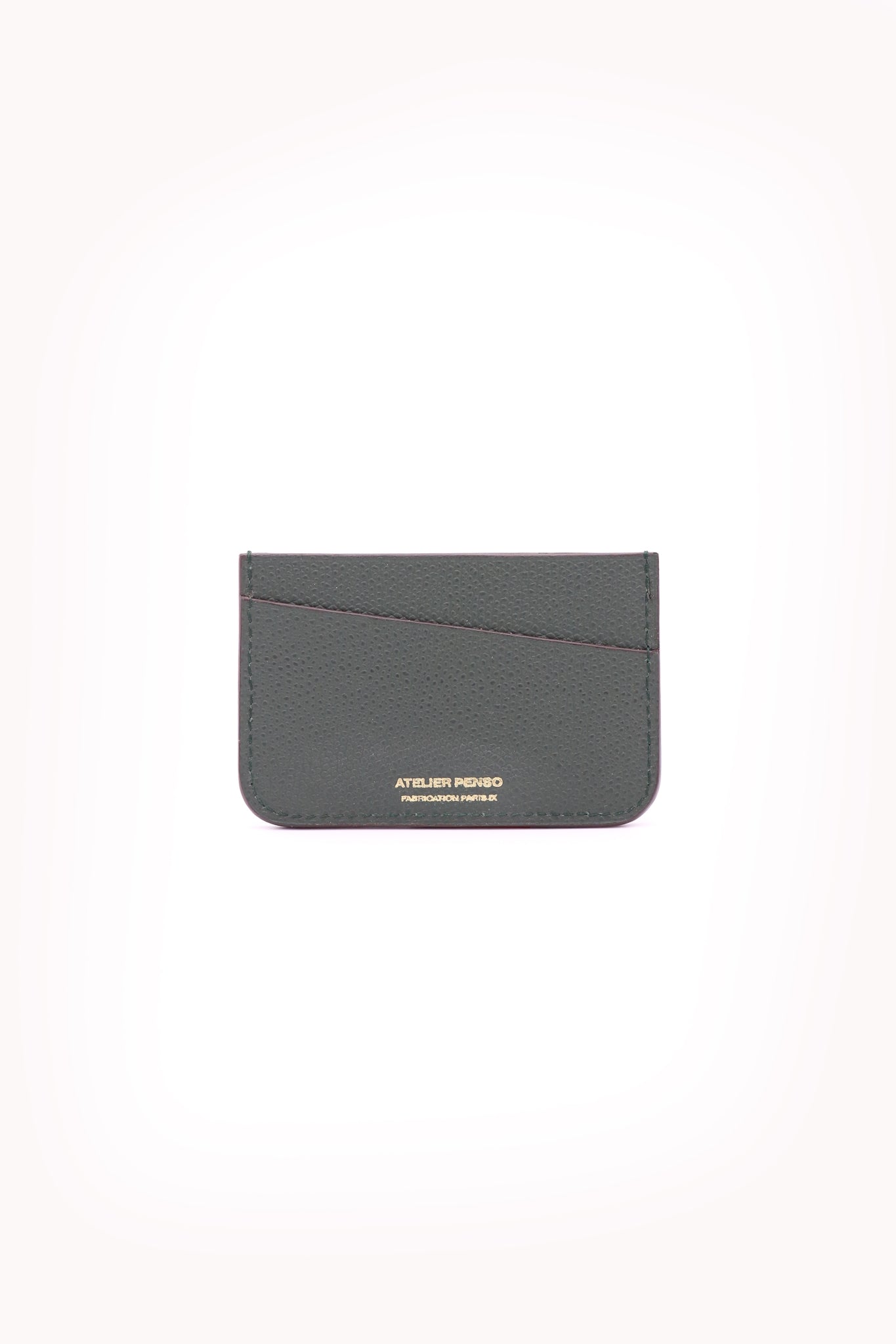 atelier-penso-porte-cartes-vert-cuir-4-cartes-billets image 1