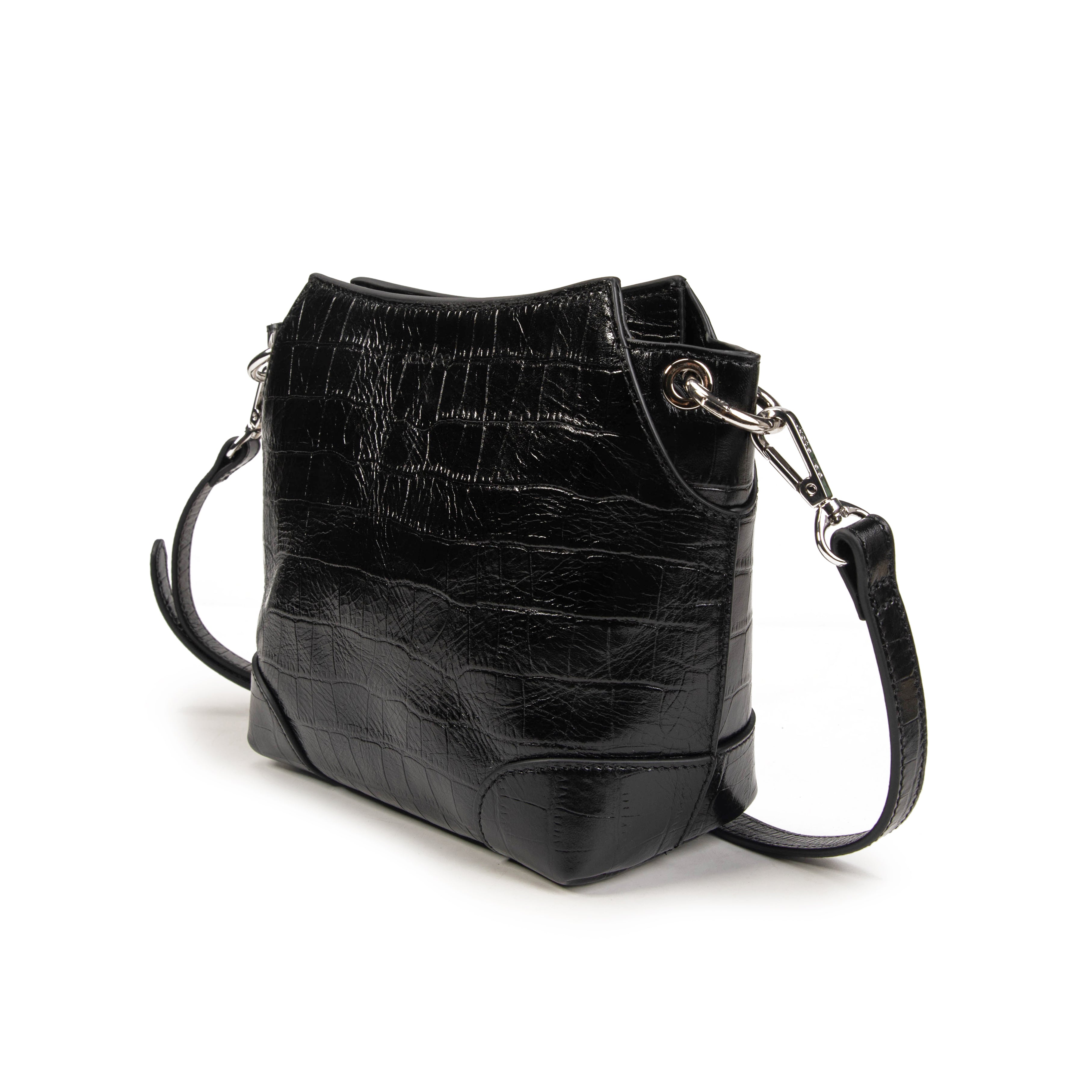 kate-lee-bonbon-sac-bandouli-re-croco-noir image 2
