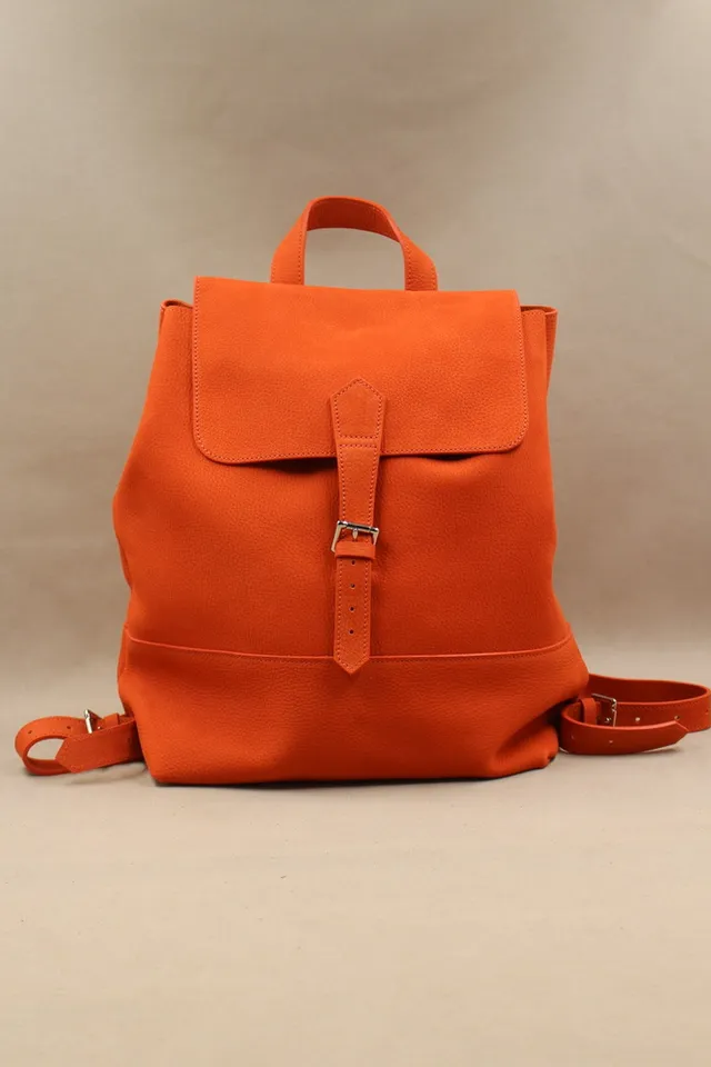 charles-et-charlus-marcel-sac-cuir-nubuck-orange-34-cm image 1