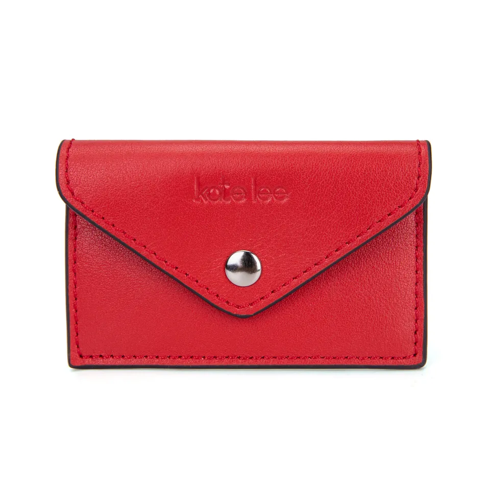 kate-lee-miley-porte-carte-cuir-rouge-vachette image 1