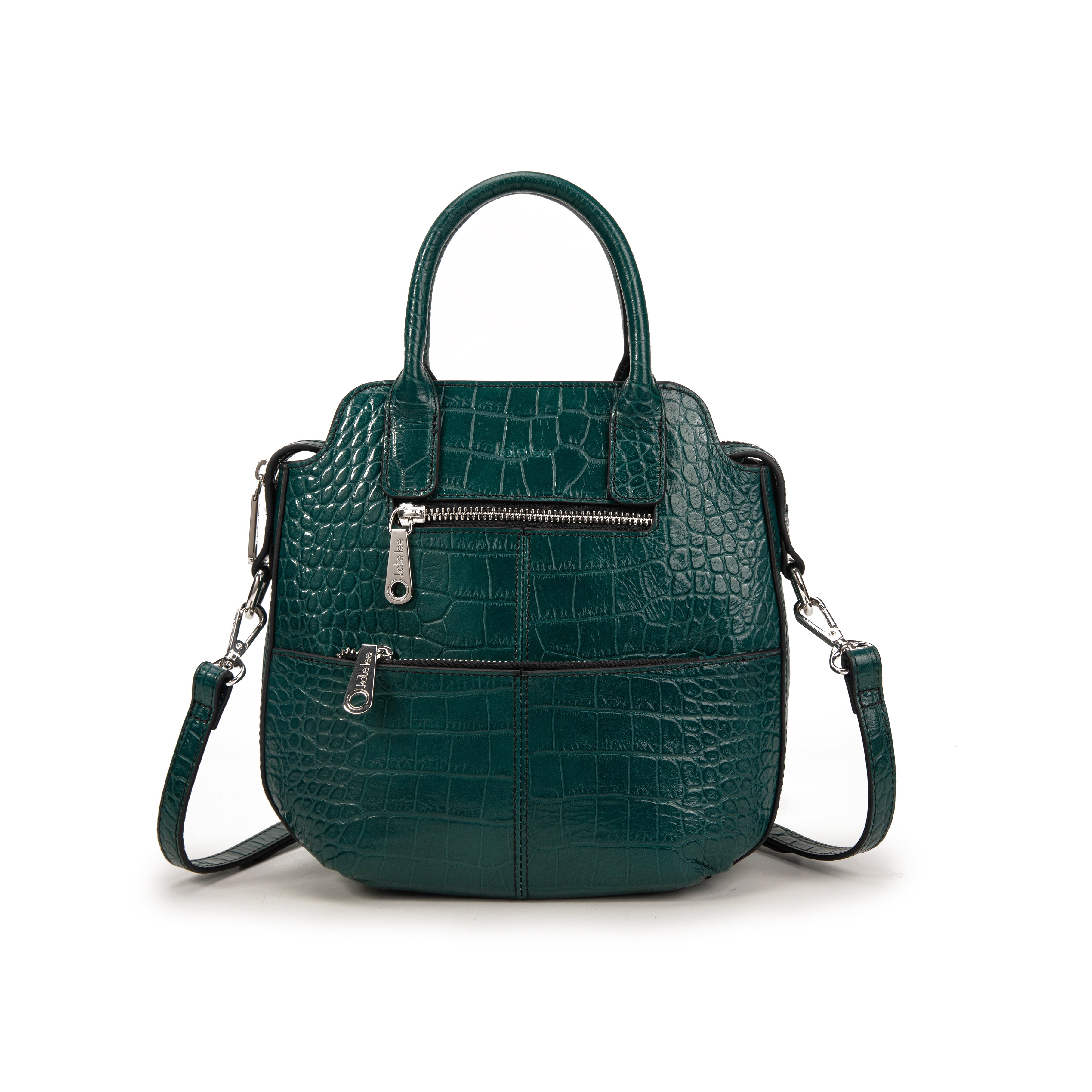 kate-lee-velyane-croco-sac-bandouli-re-bleu-canard image 1
